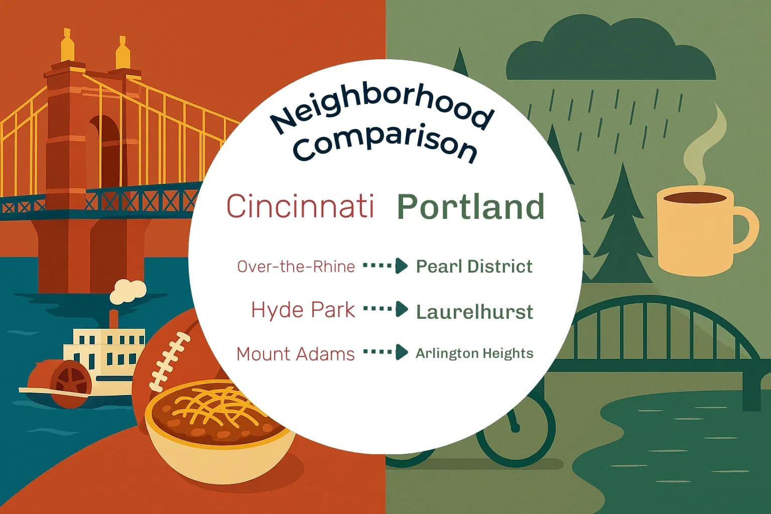 Cincinnati vs Portland Neighborhood Comparison
