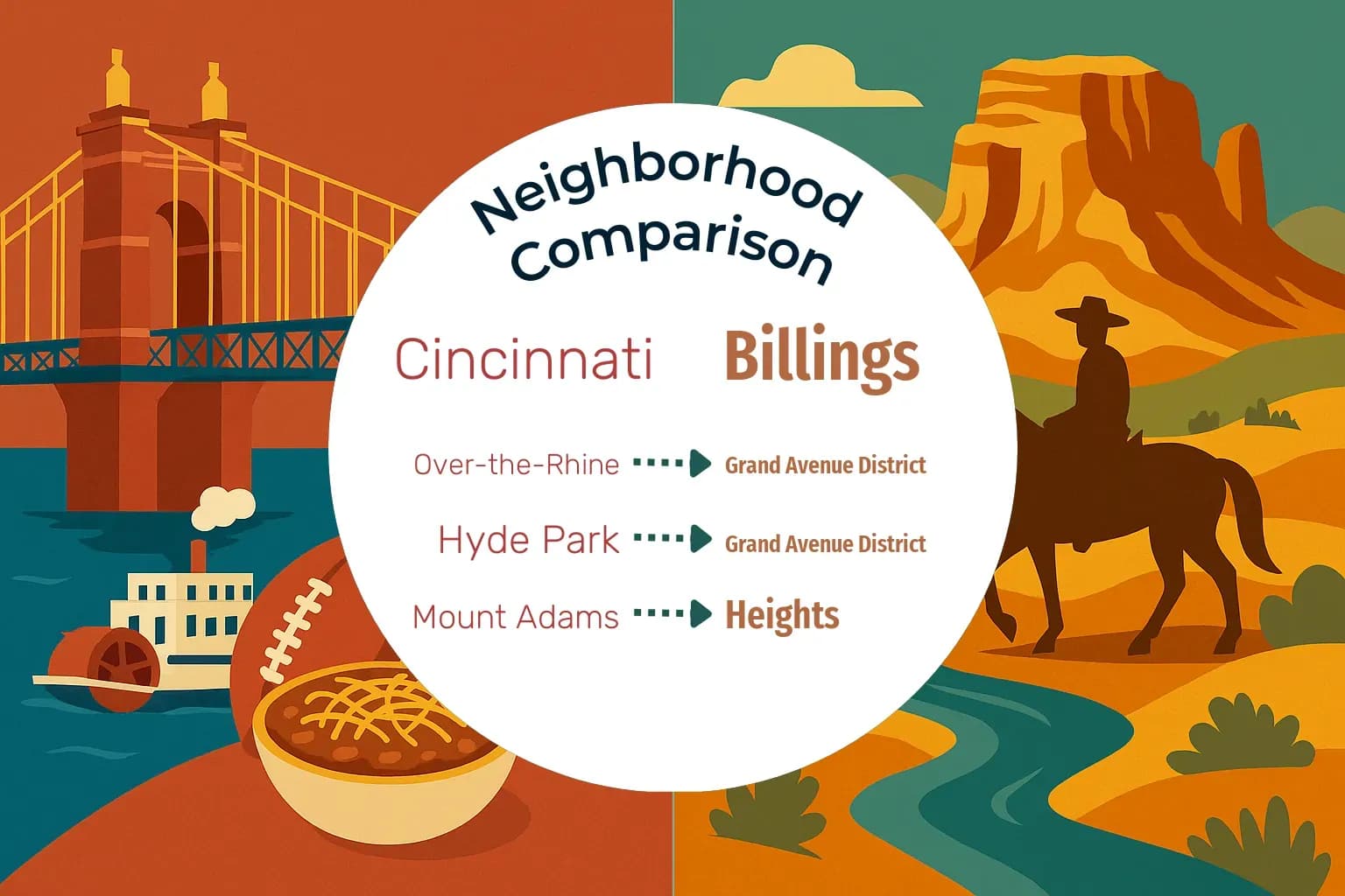 Cincinnati vs Billings Neighborhood Comparison