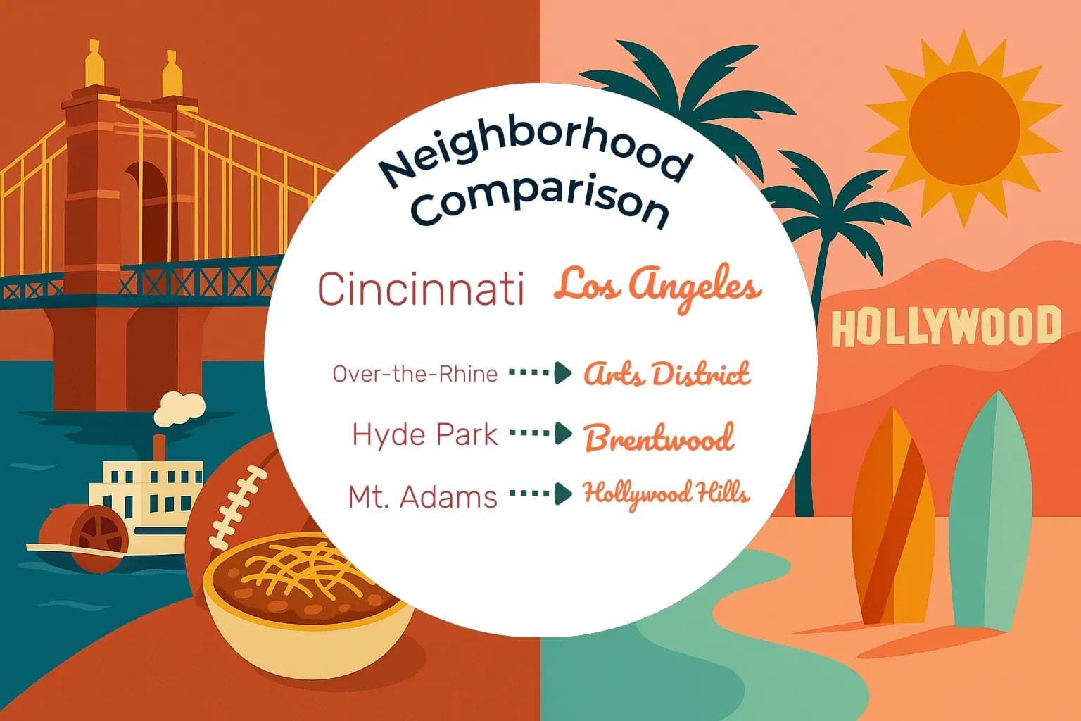 Cincinnati vs Los Angeles Neighborhood Comparison