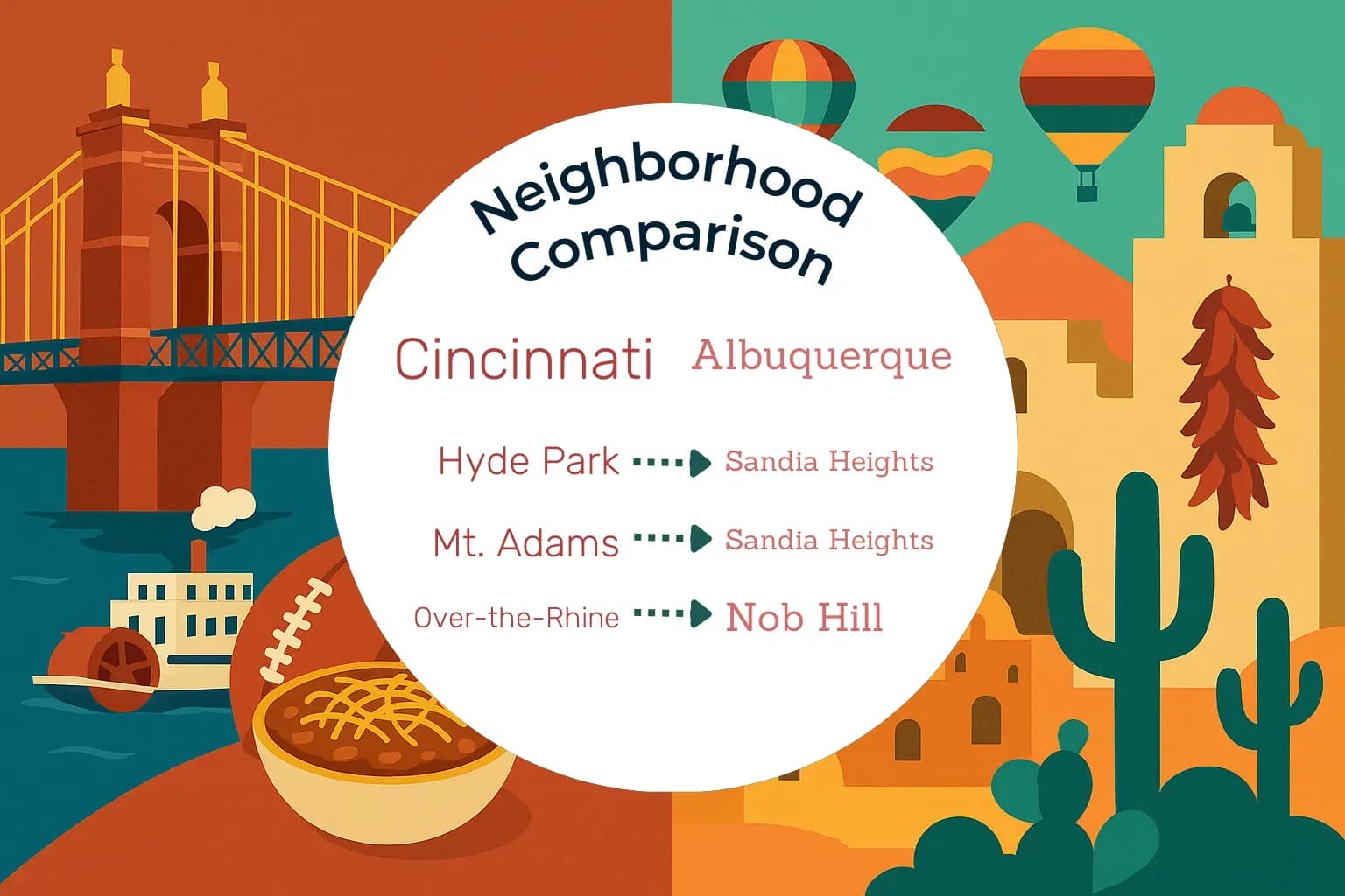 Cincinnati vs Albuquerque Neighborhood Comparison