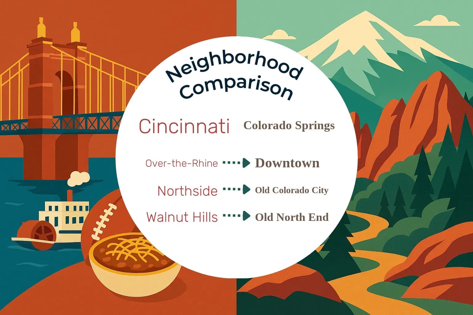 Cincinnati vs Colorado Springs Neighborhood Comparison