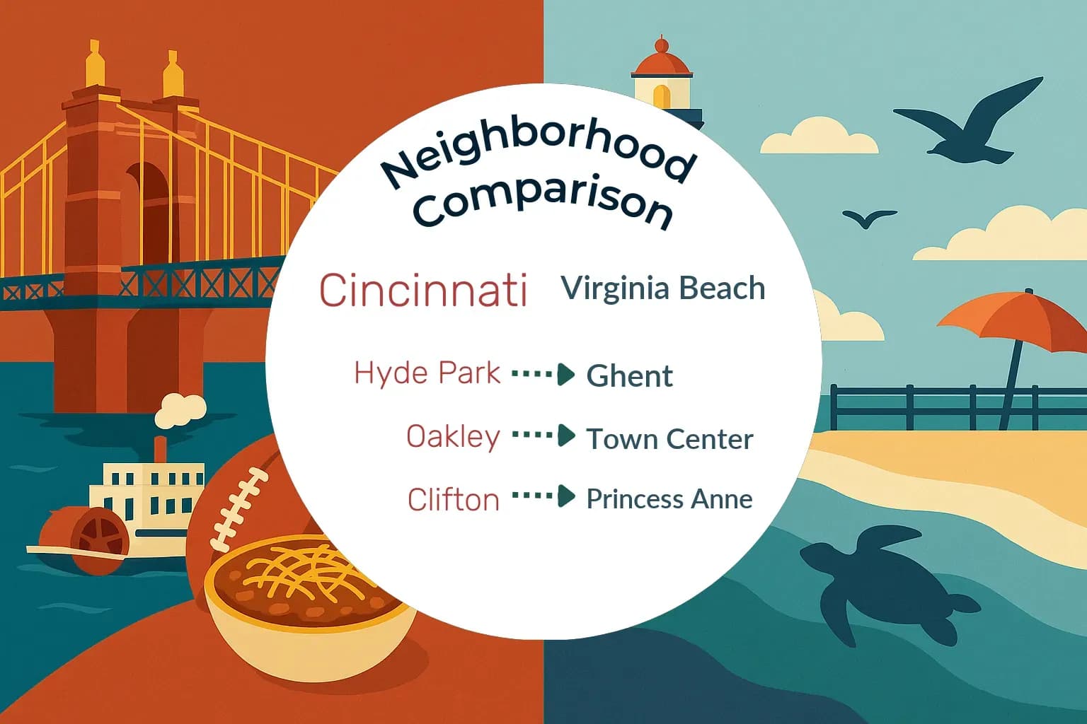 Cincinnati vs Virginia Beach Neighborhood Comparison