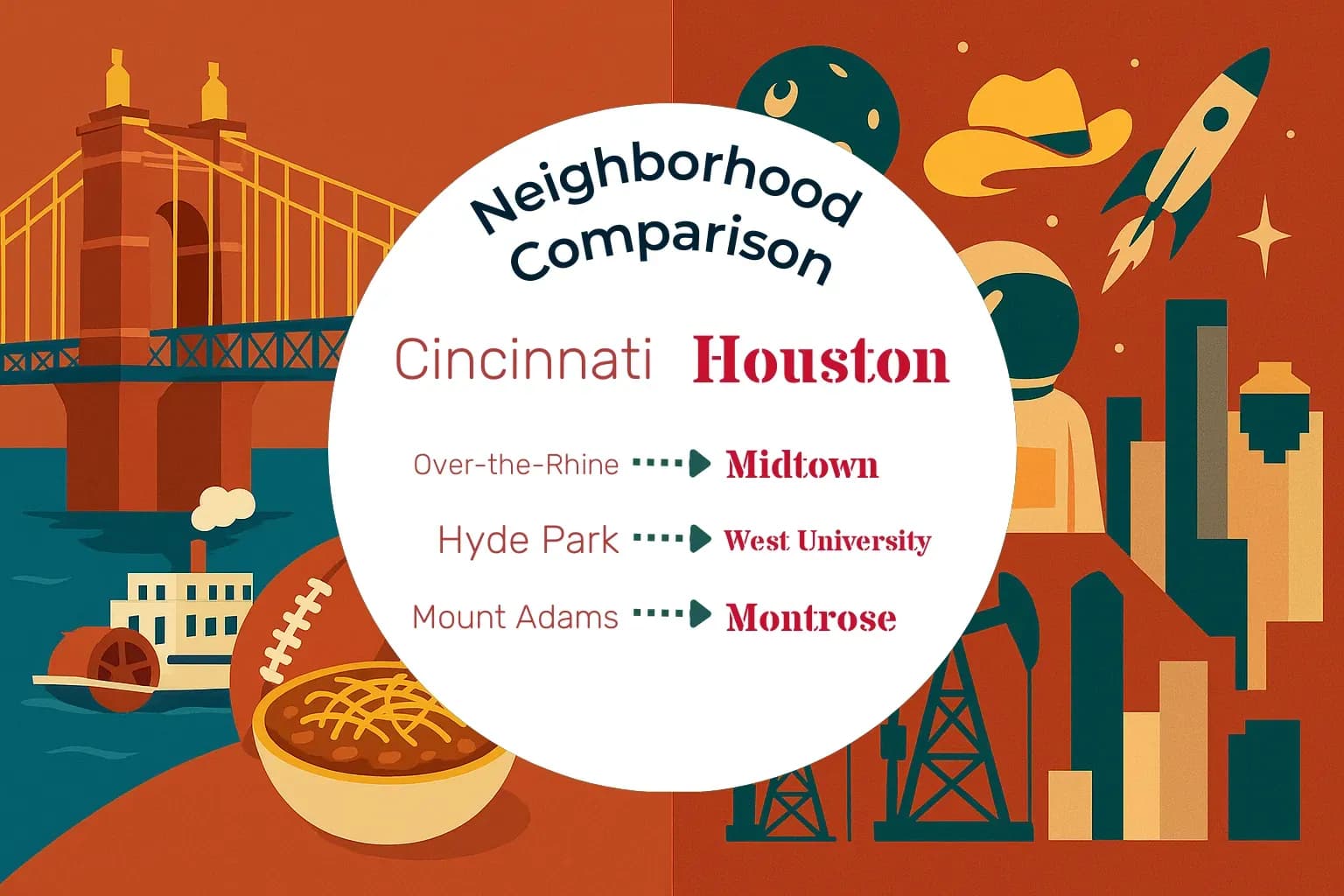 Cincinnati vs Houston Neighborhood Comparison