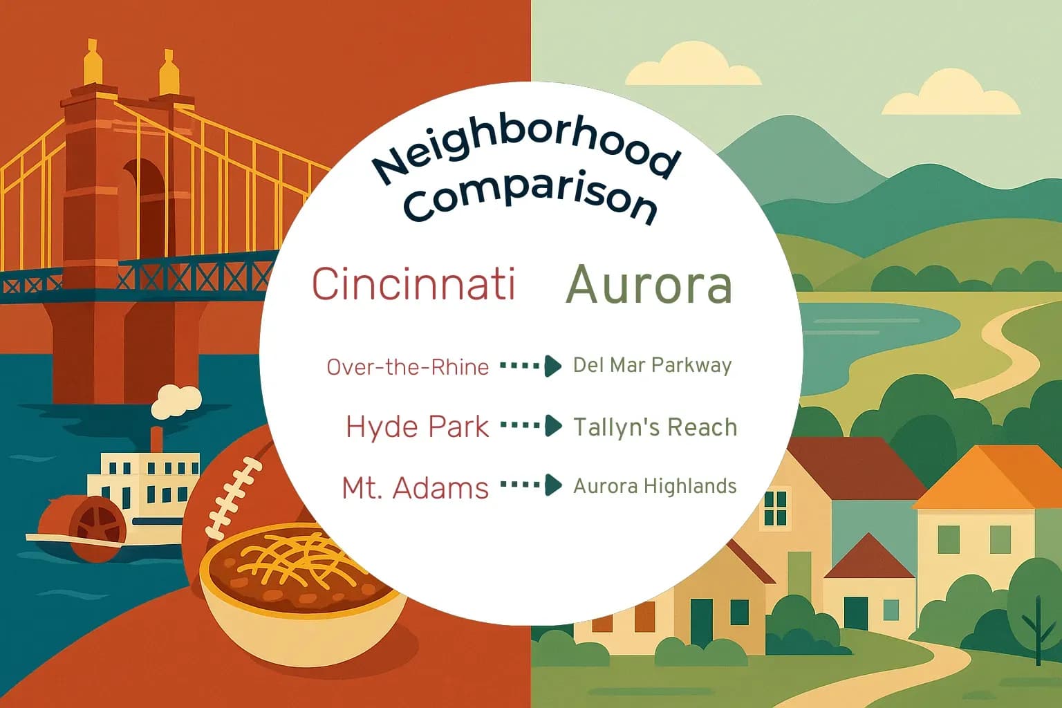 Cincinnati vs Aurora Neighborhood Comparison