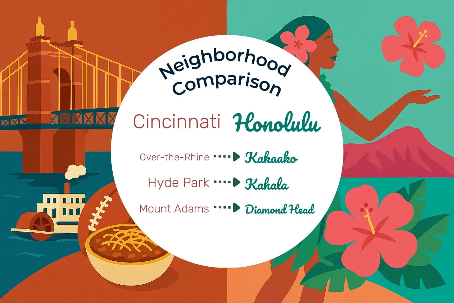 Cincinnati vs Honolulu Neighborhood Comparison