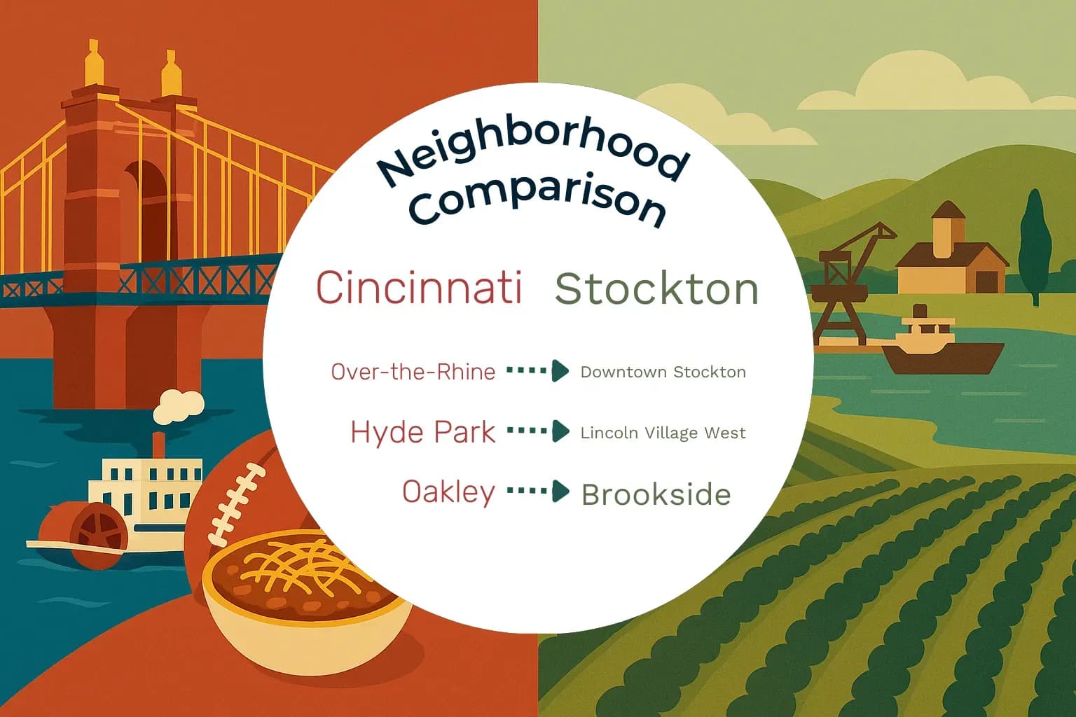 Cincinnati vs Stockton Neighborhood Comparison