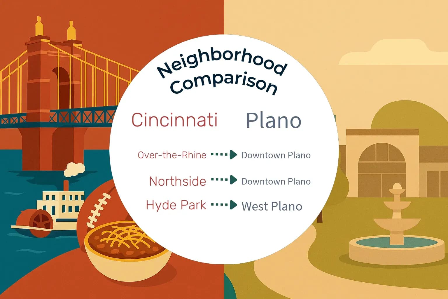 Cincinnati vs Plano Neighborhood Comparison