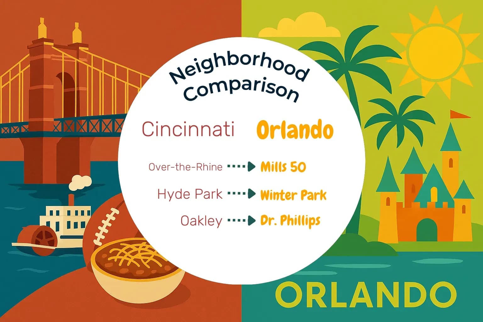 Cincinnati vs Orlando Neighborhood Comparison