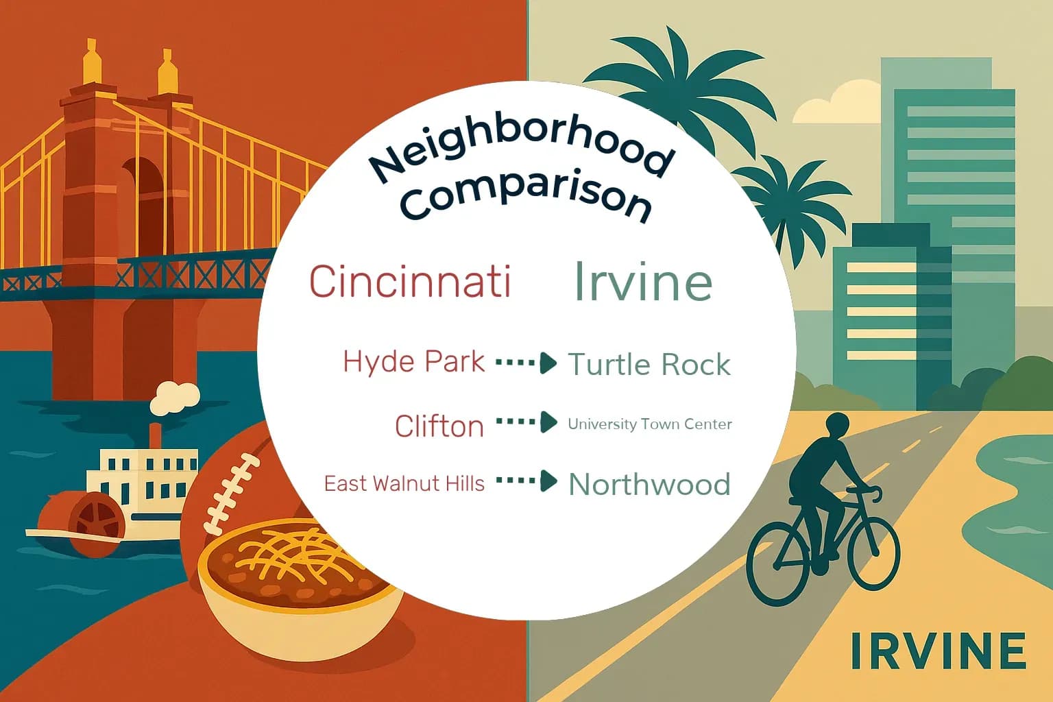 Cincinnati vs Irvine Neighborhood Comparison