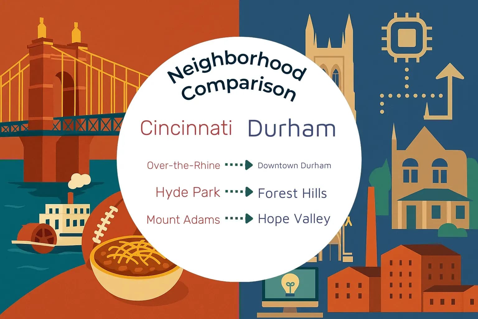Cincinnati vs Durham Neighborhood Comparison