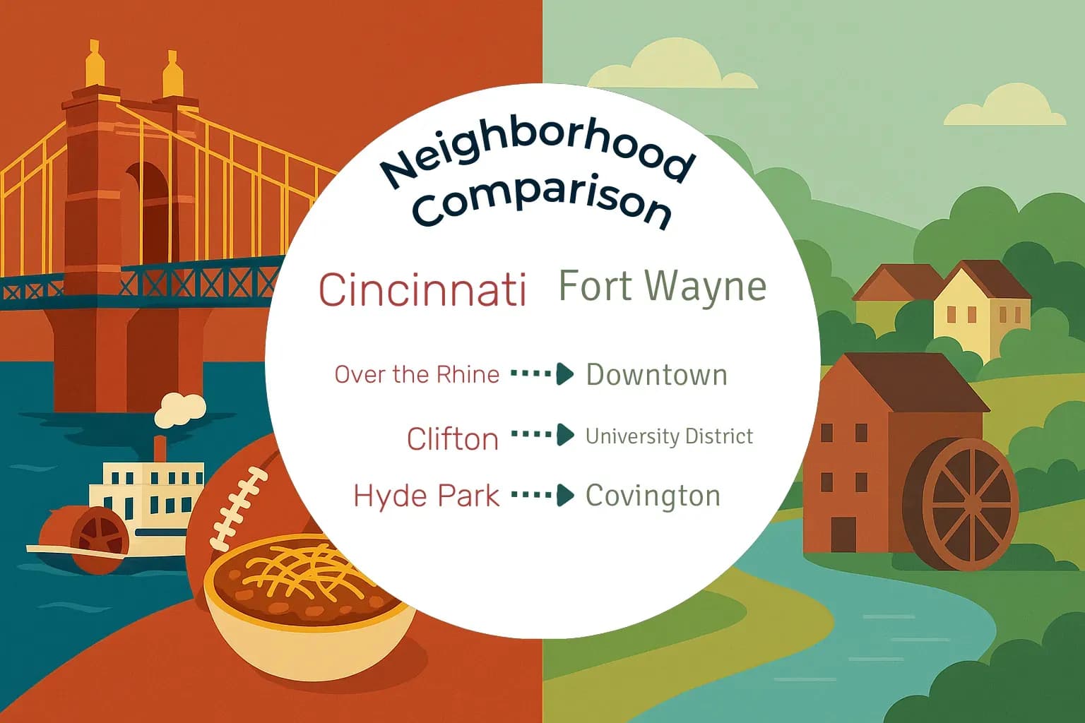 Cincinnati vs Fort Wayne Neighborhood Comparison