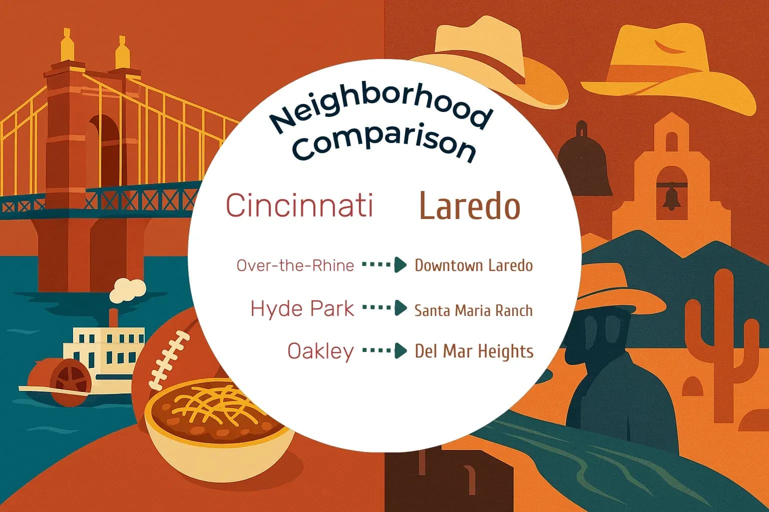 Cincinnati vs Laredo Neighborhood Comparison