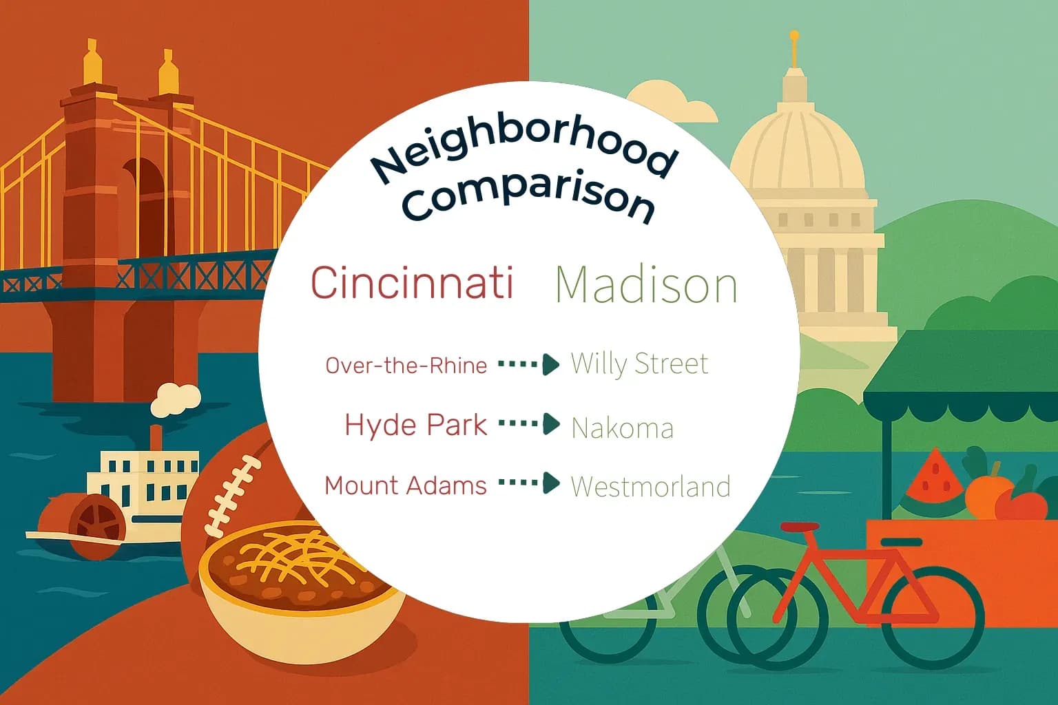 Cincinnati vs Madison Neighborhood Comparison