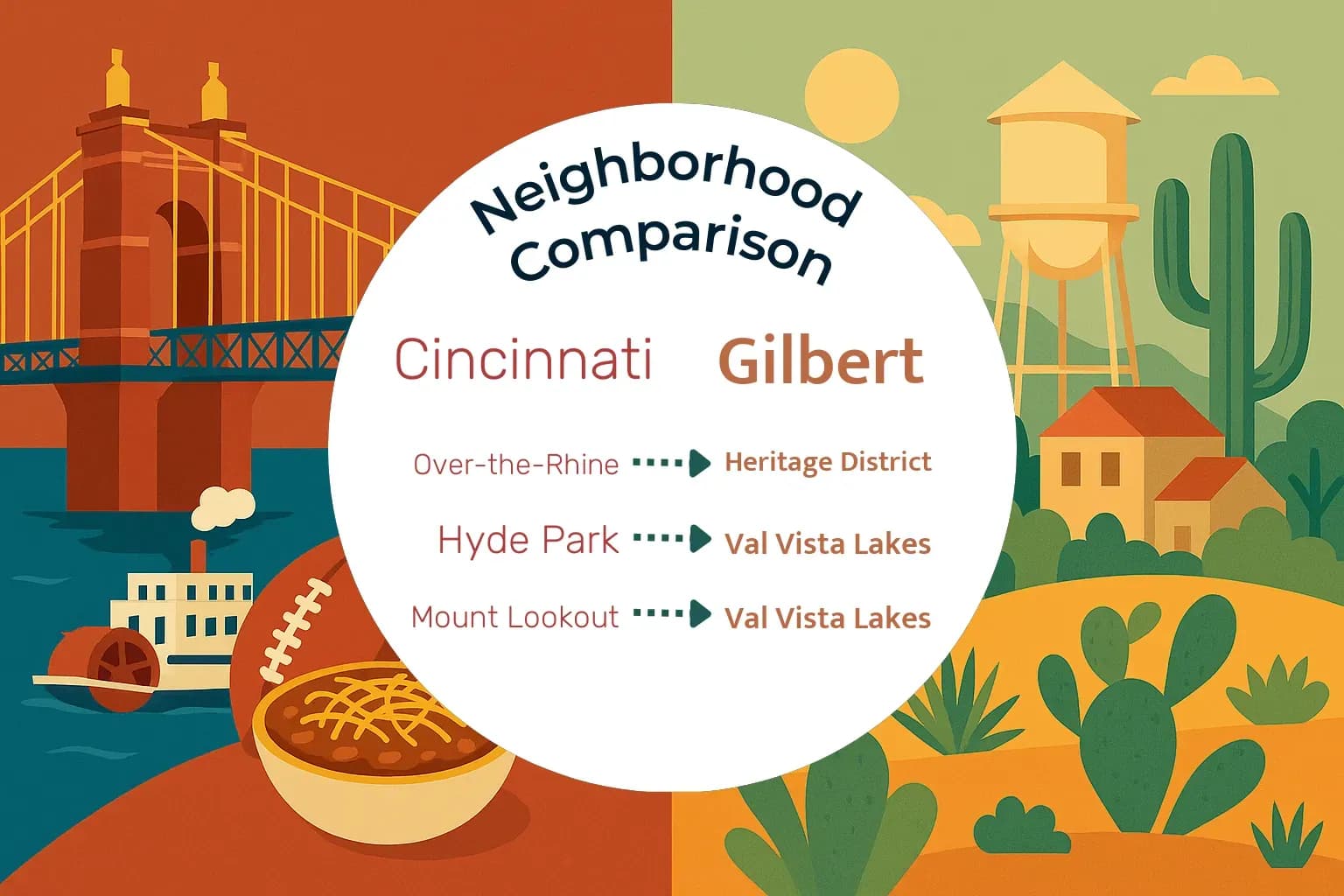 Cincinnati vs Gilbert Neighborhood Comparison