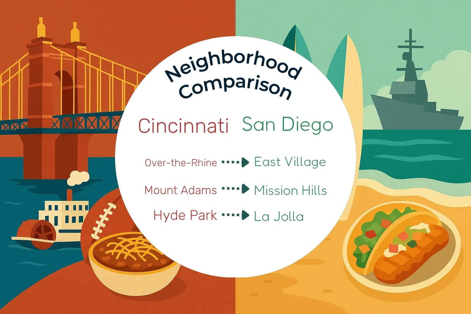 Cincinnati vs San Diego Neighborhood Comparison