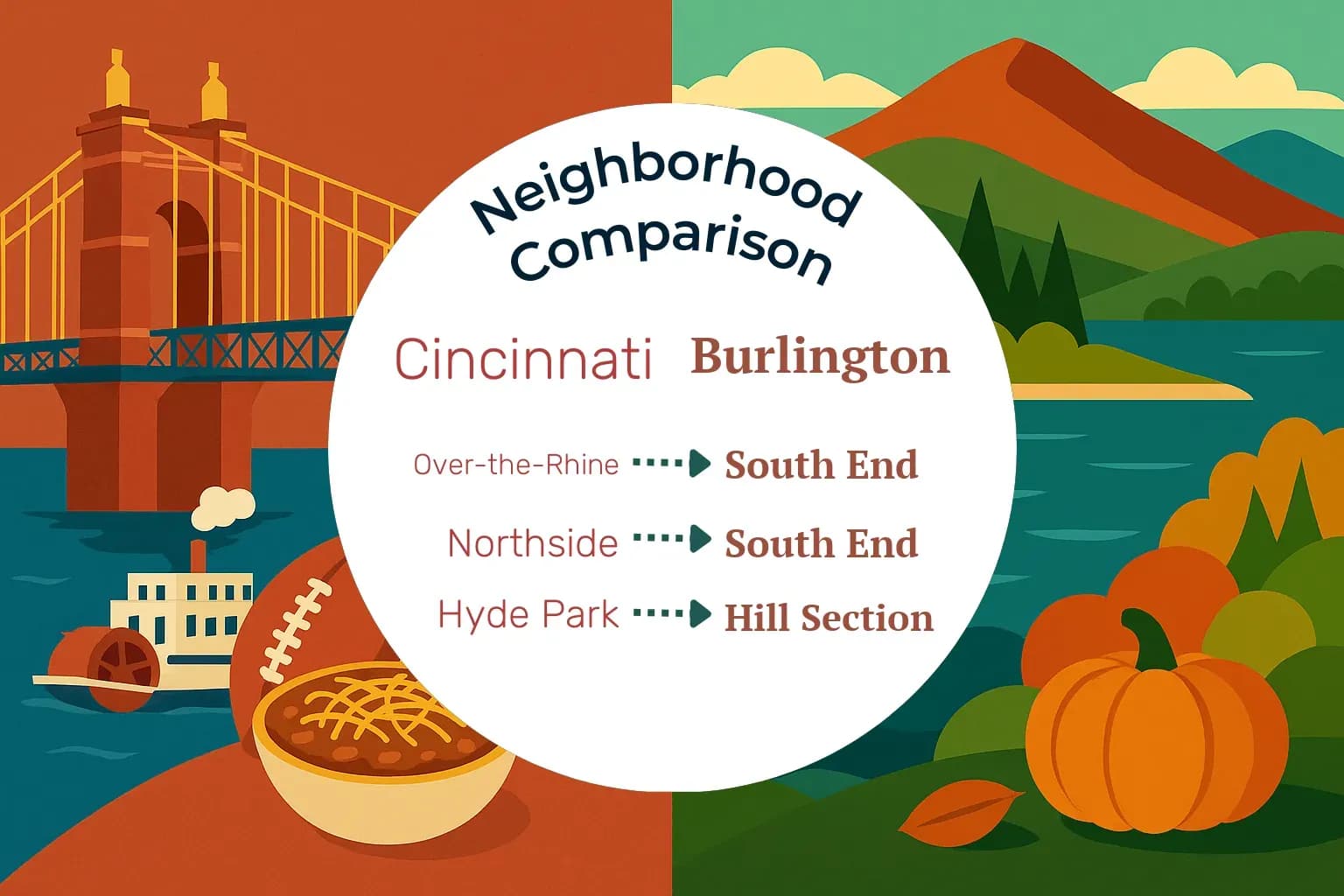 Cincinnati vs Burlington Neighborhood Comparison