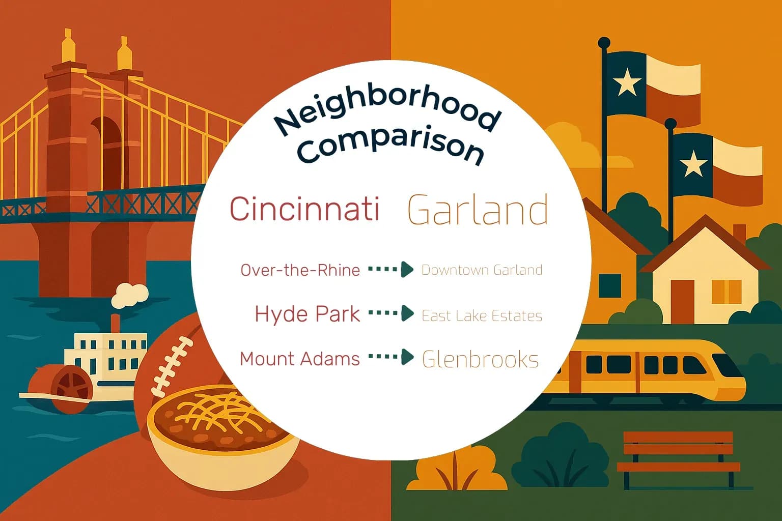 Cincinnati vs Garland Neighborhood Comparison