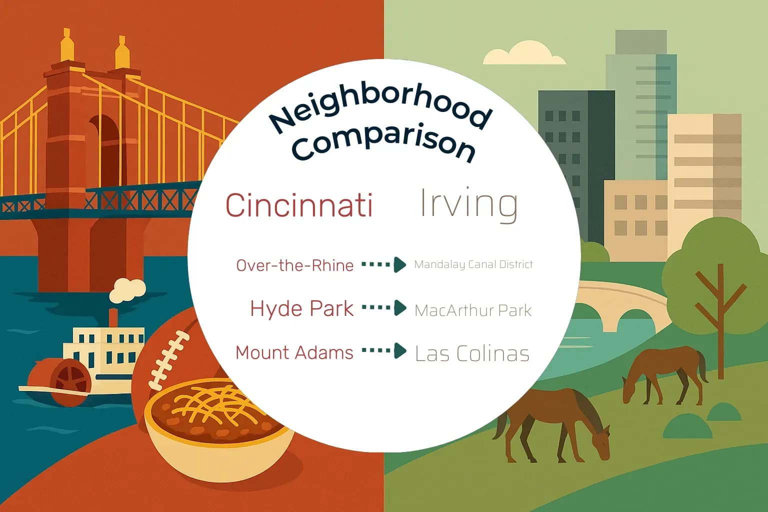 Cincinnati vs Irving Neighborhood Comparison