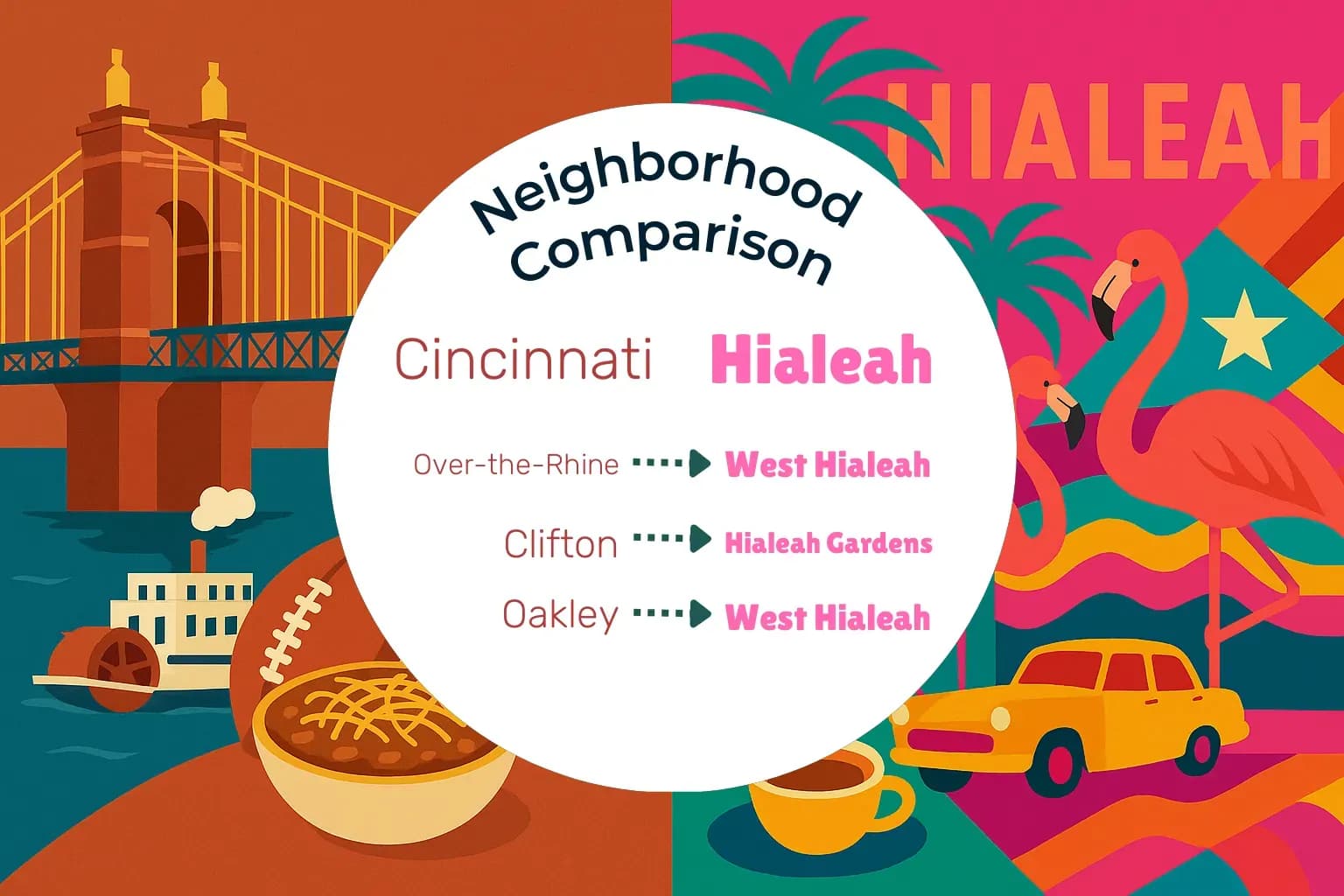 Cincinnati vs Hialeah Neighborhood Comparison