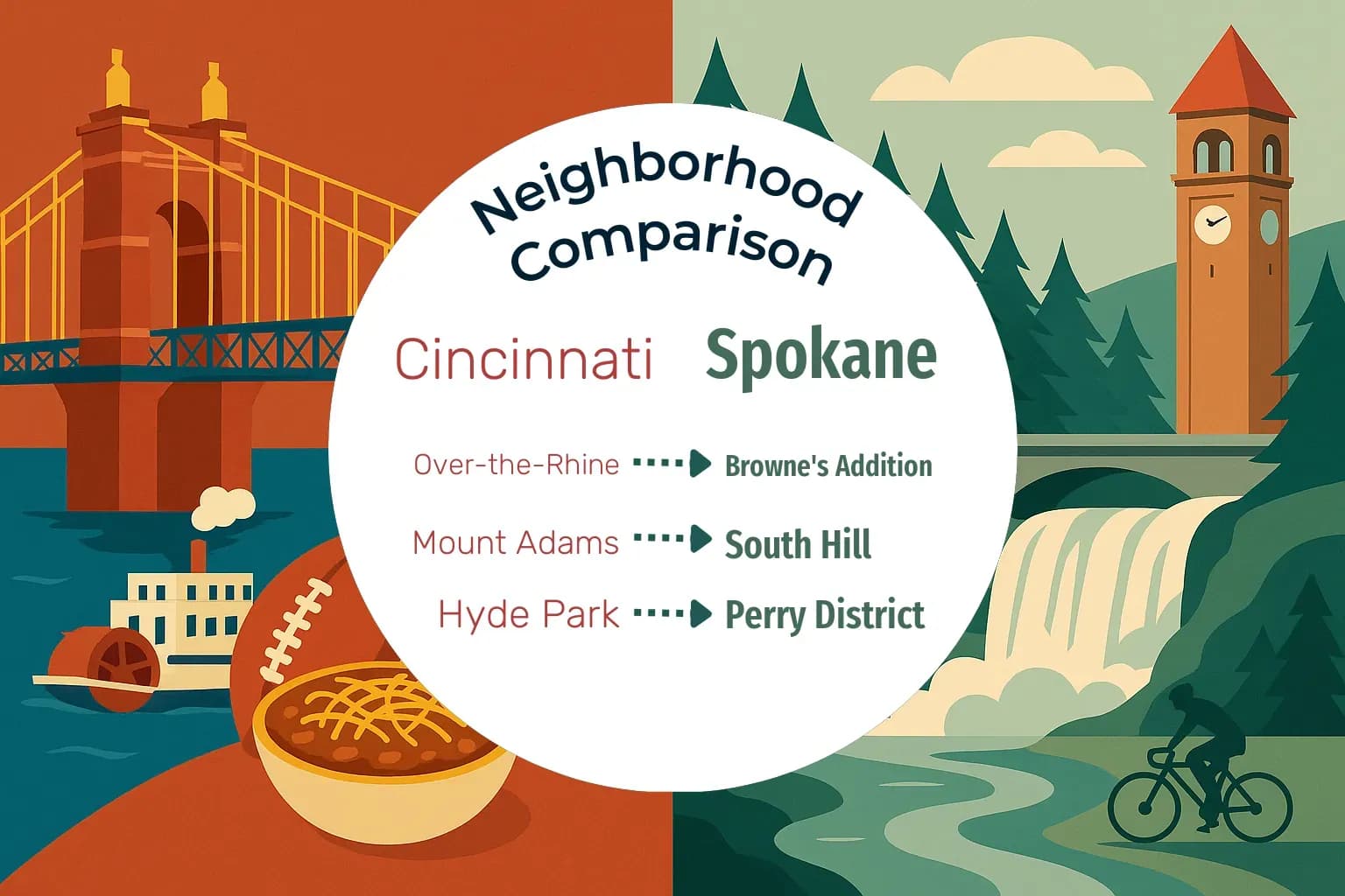 Cincinnati vs Spokane Neighborhood Comparison