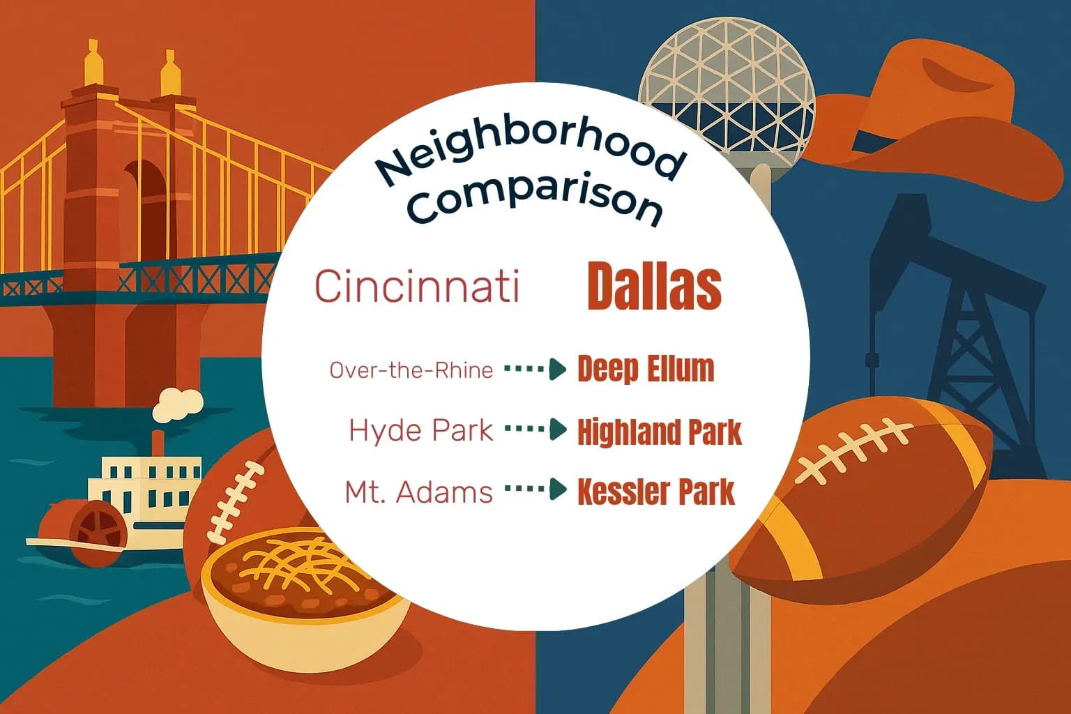 Cincinnati vs Dallas Neighborhood Comparison