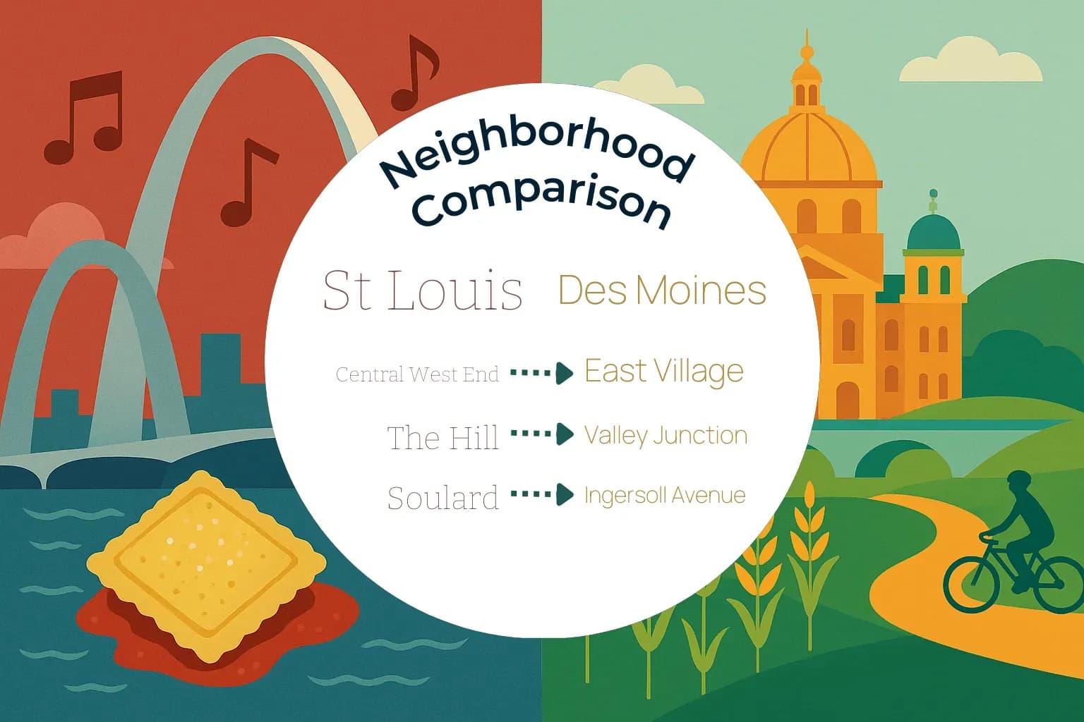 St. Louis vs Des Moines Neighborhood Comparison