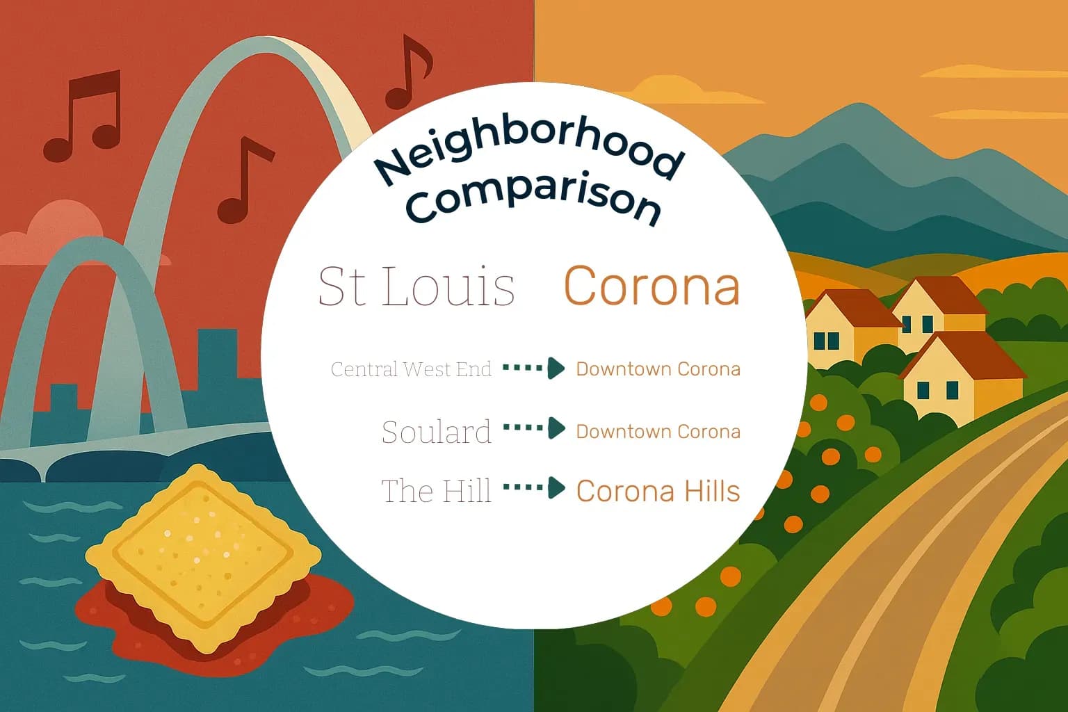 St. Louis vs Corona Neighborhood Comparison