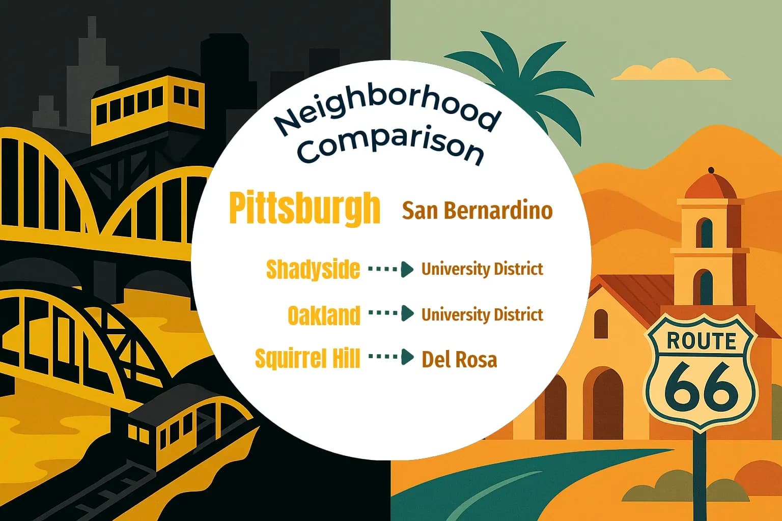 Pittsburgh vs San Bernardino Neighborhood Comparison