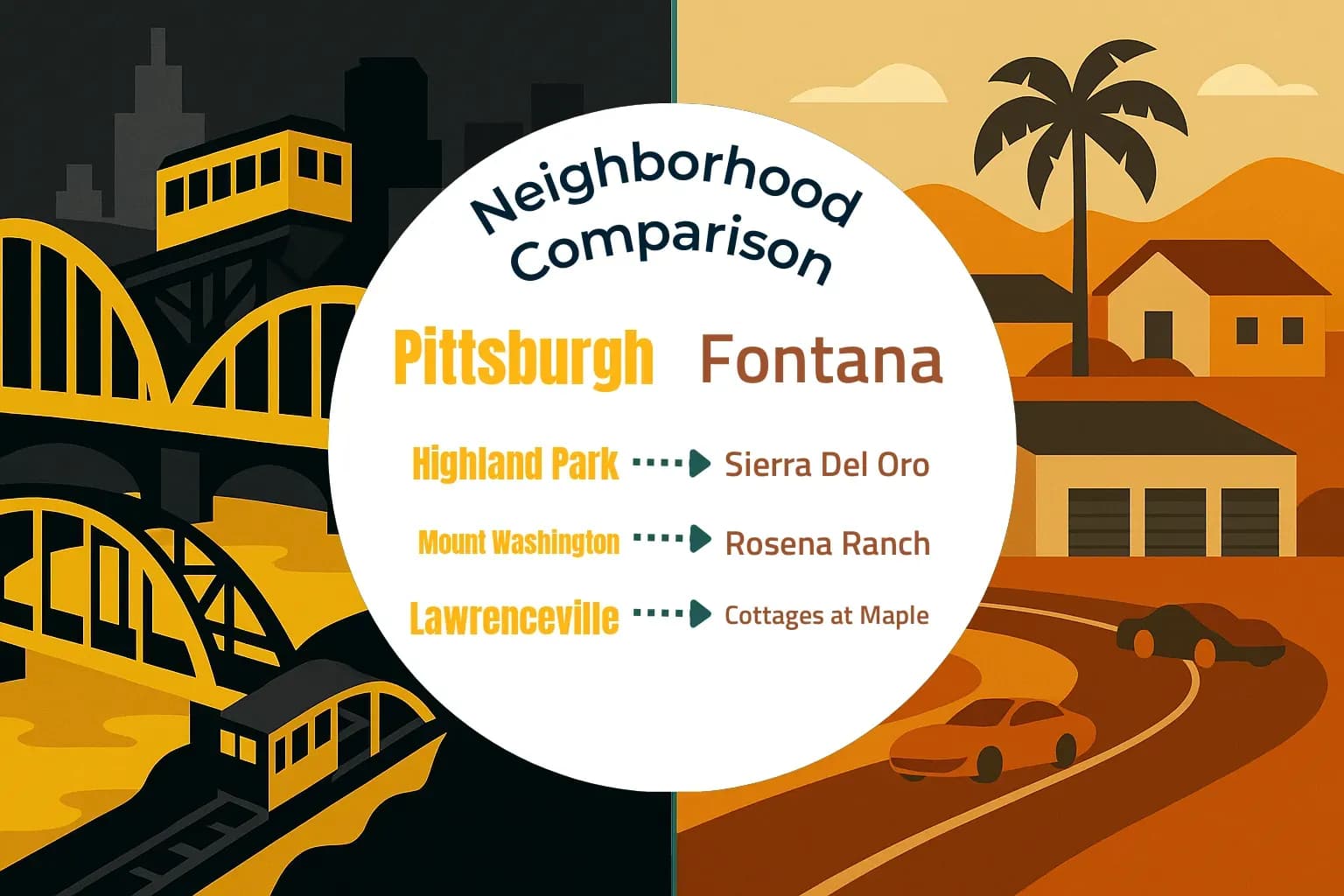 Pittsburgh vs Fontana Neighborhood Comparison