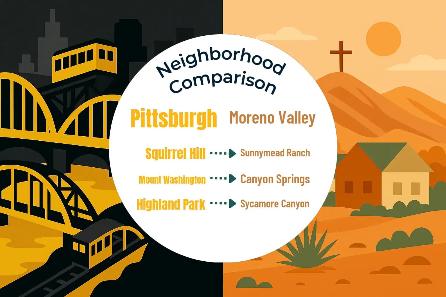 Pittsburgh vs Moreno Valley Neighborhood Comparison