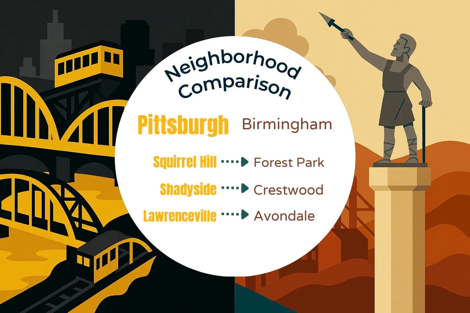 Pittsburgh vs Birmingham Neighborhood Comparison