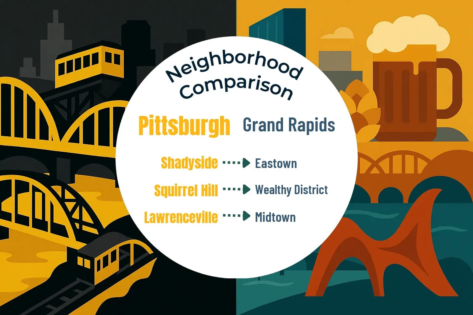 Pittsburgh vs Grand Rapids Neighborhood Comparison
