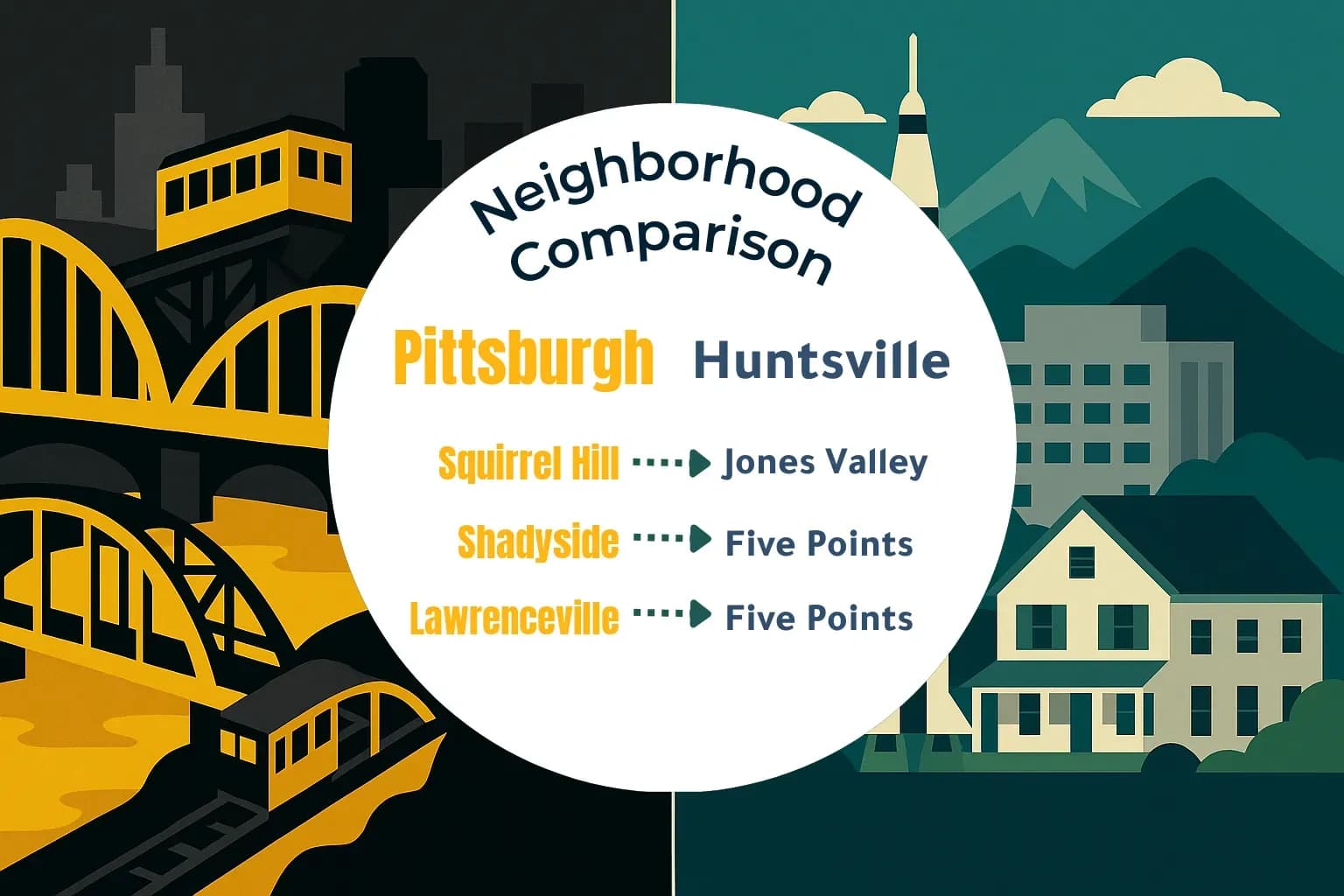 Pittsburgh vs Huntsville Neighborhood Comparison