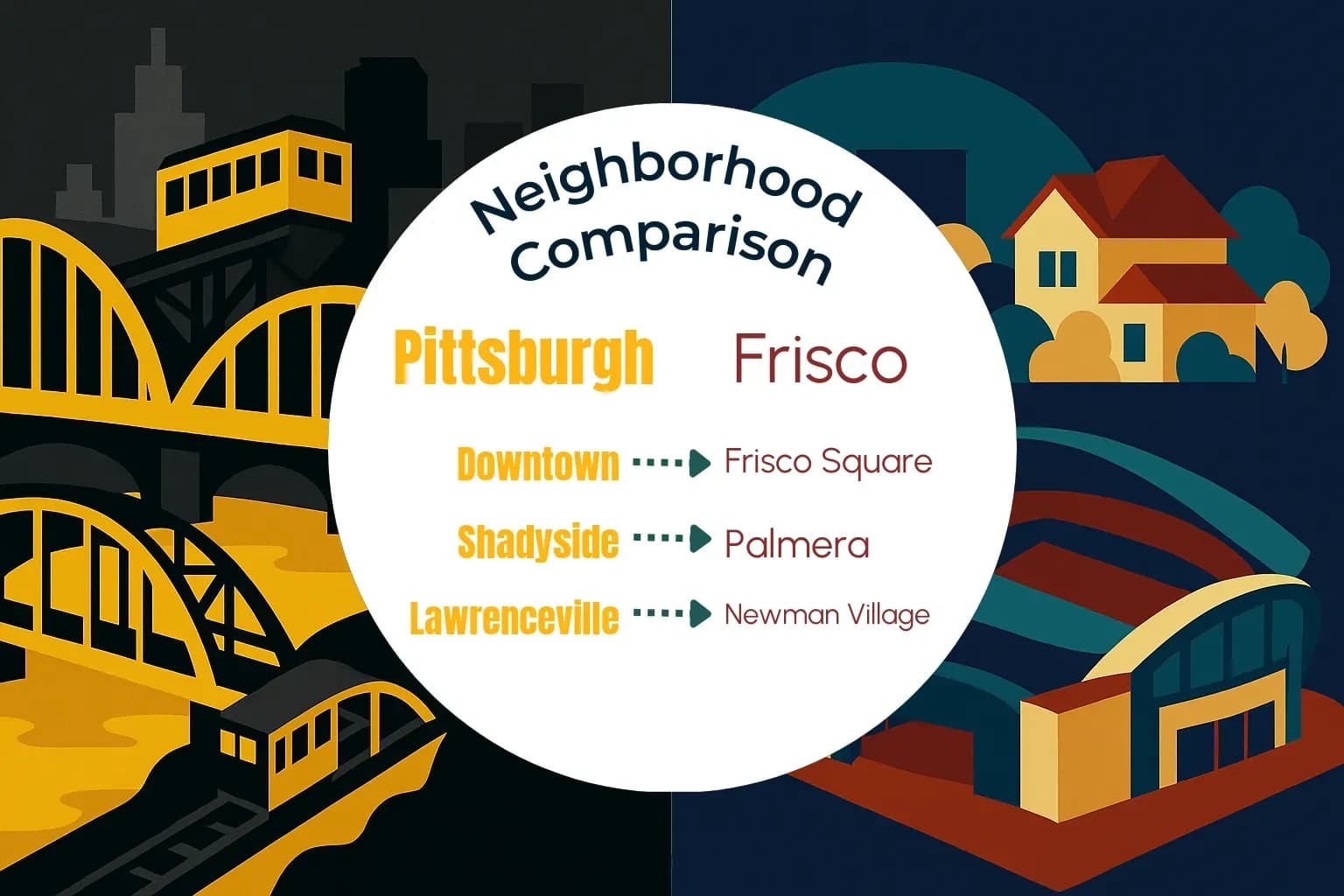 Pittsburgh vs Frisco Neighborhood Comparison