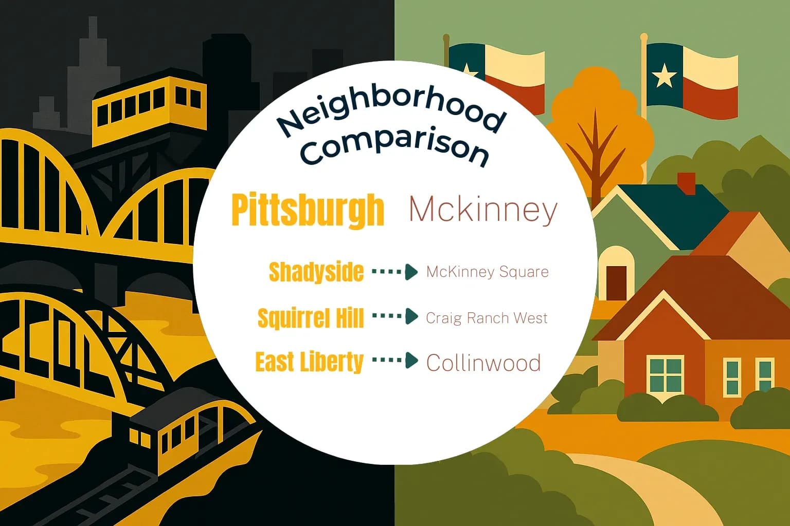 Pittsburgh vs Mckinney Neighborhood Comparison