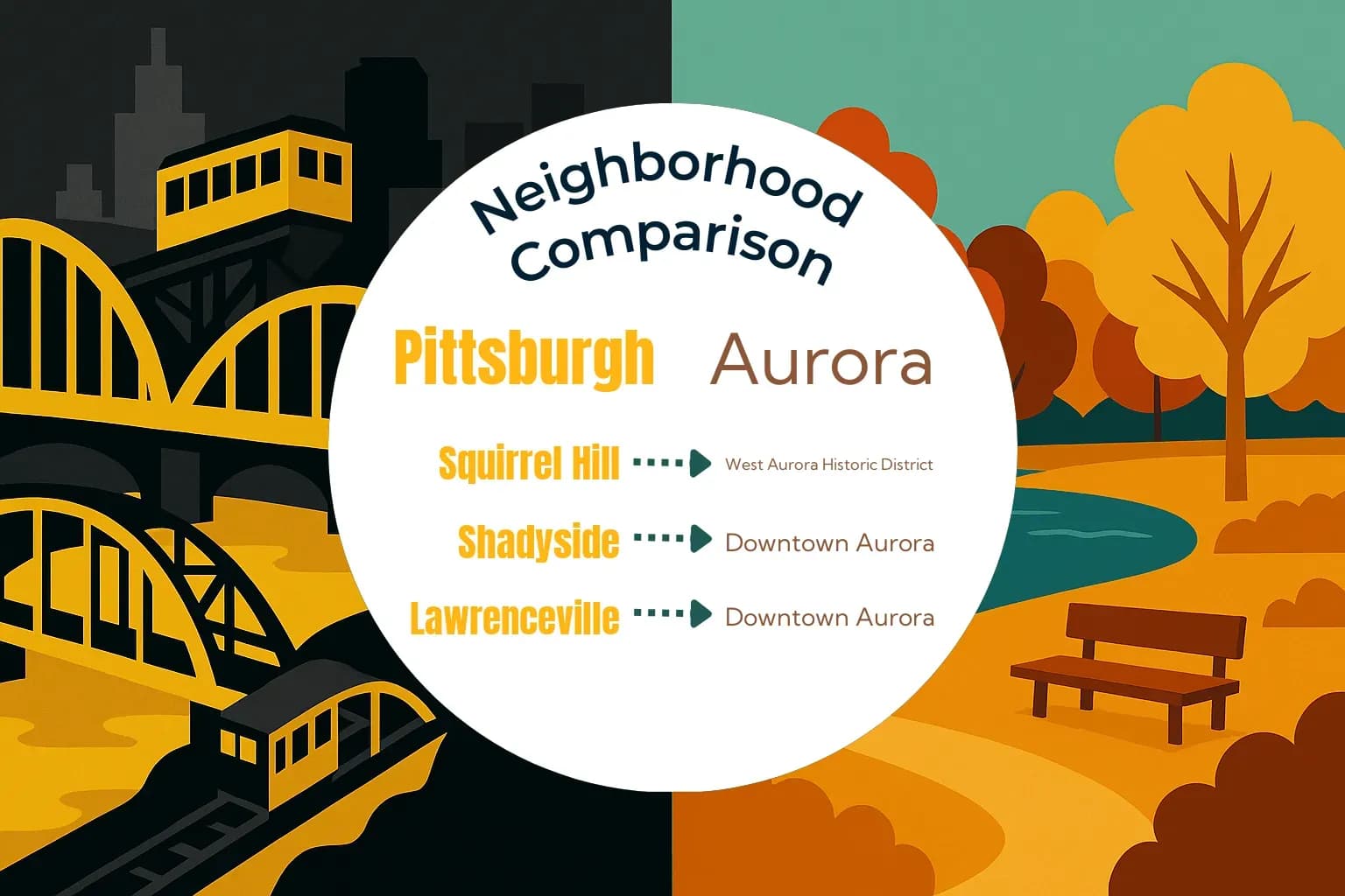Pittsburgh vs Aurora Neighborhood Comparison