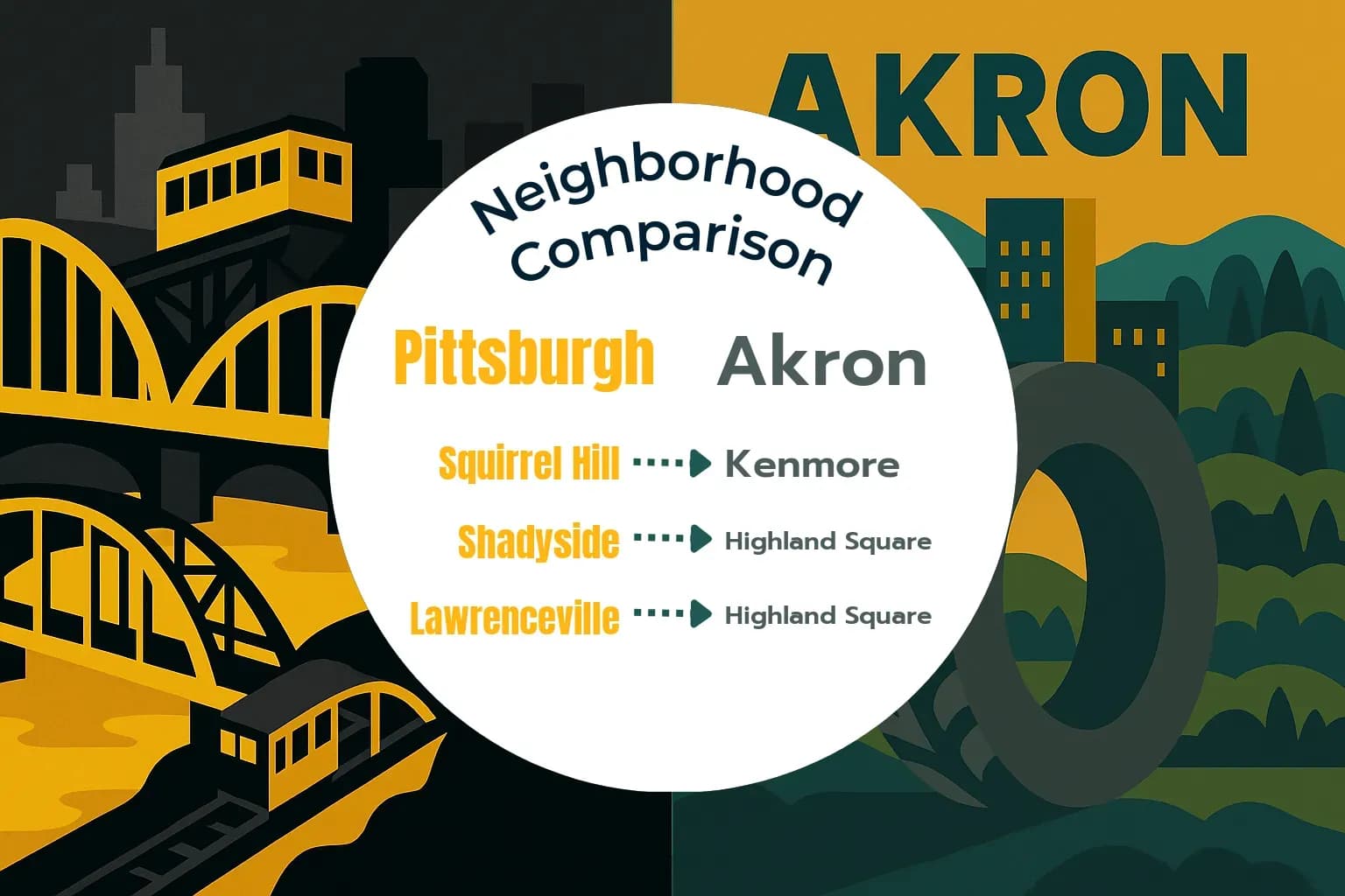 Pittsburgh vs Akron Neighborhood Comparison