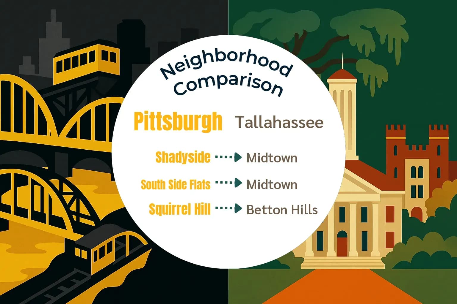 Pittsburgh vs Tallahassee Neighborhood Comparison