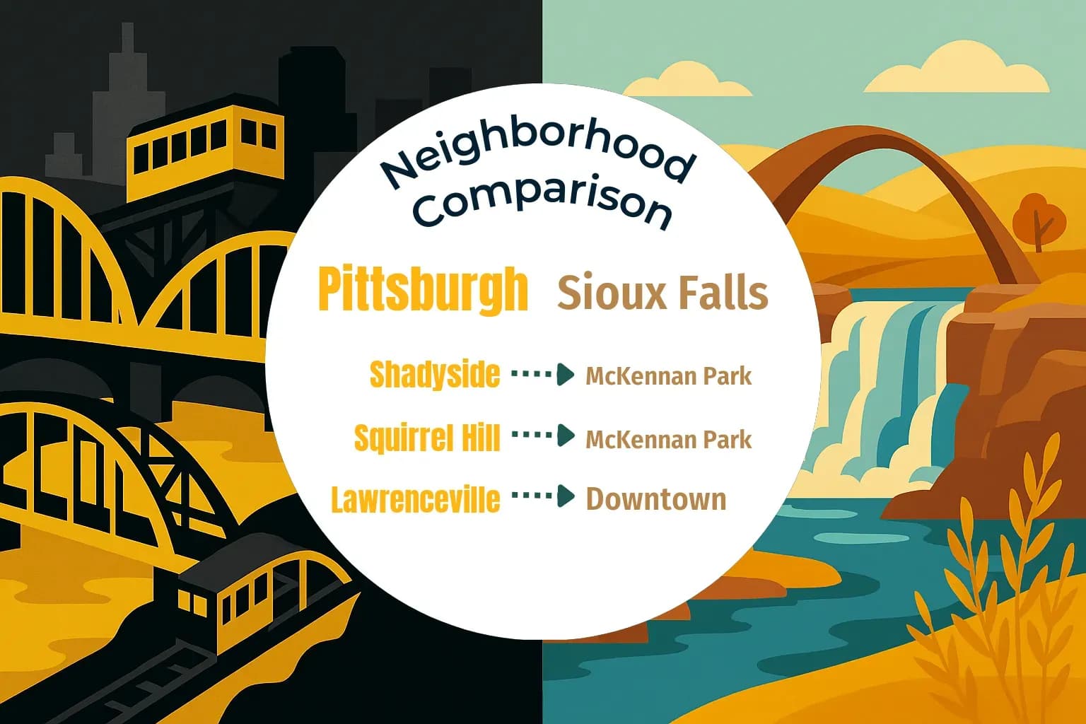 Pittsburgh vs Sioux Falls Neighborhood Comparison