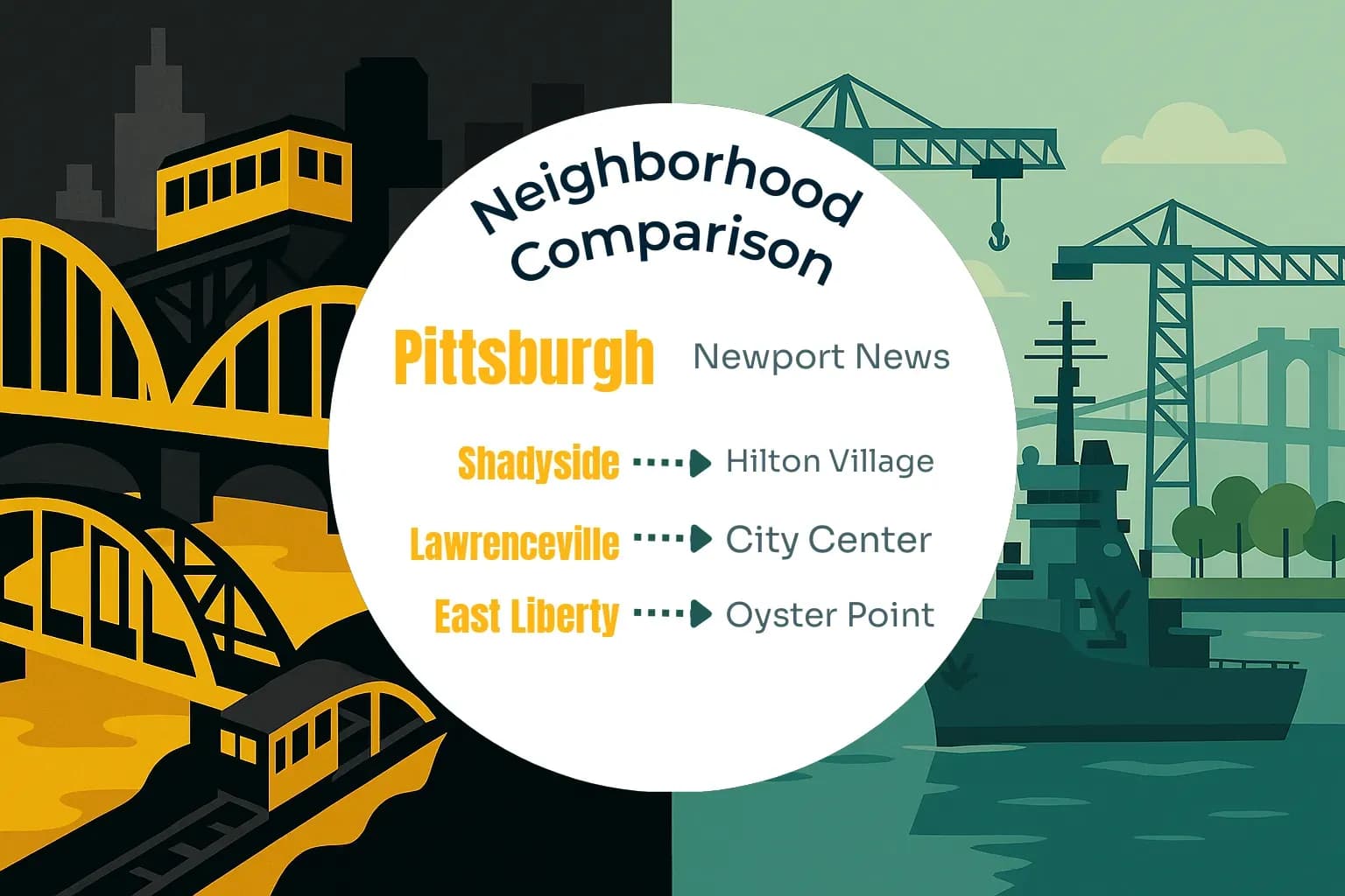 Pittsburgh vs Newport News Neighborhood Comparison