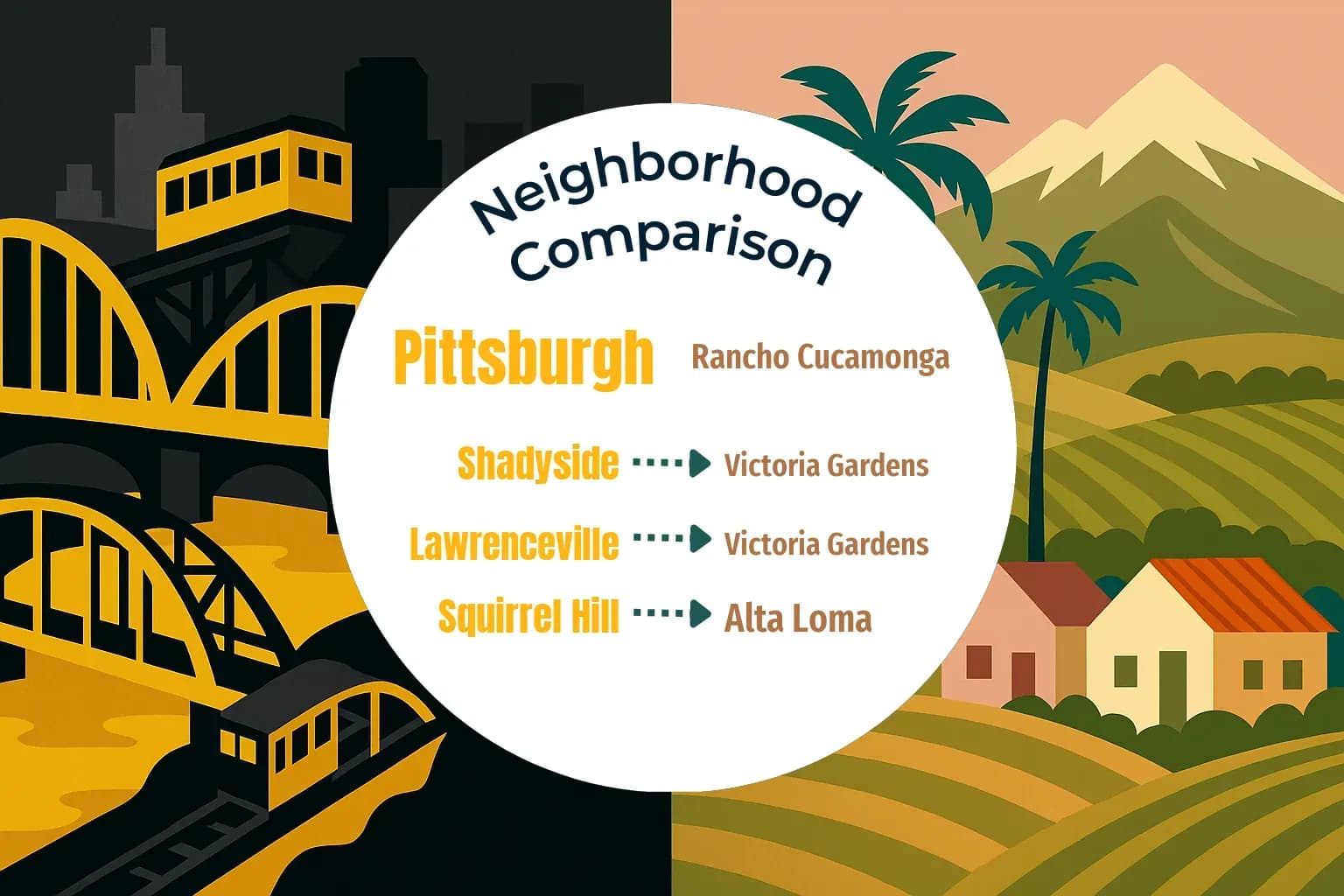 Pittsburgh vs Rancho Cucamonga Neighborhood Comparison