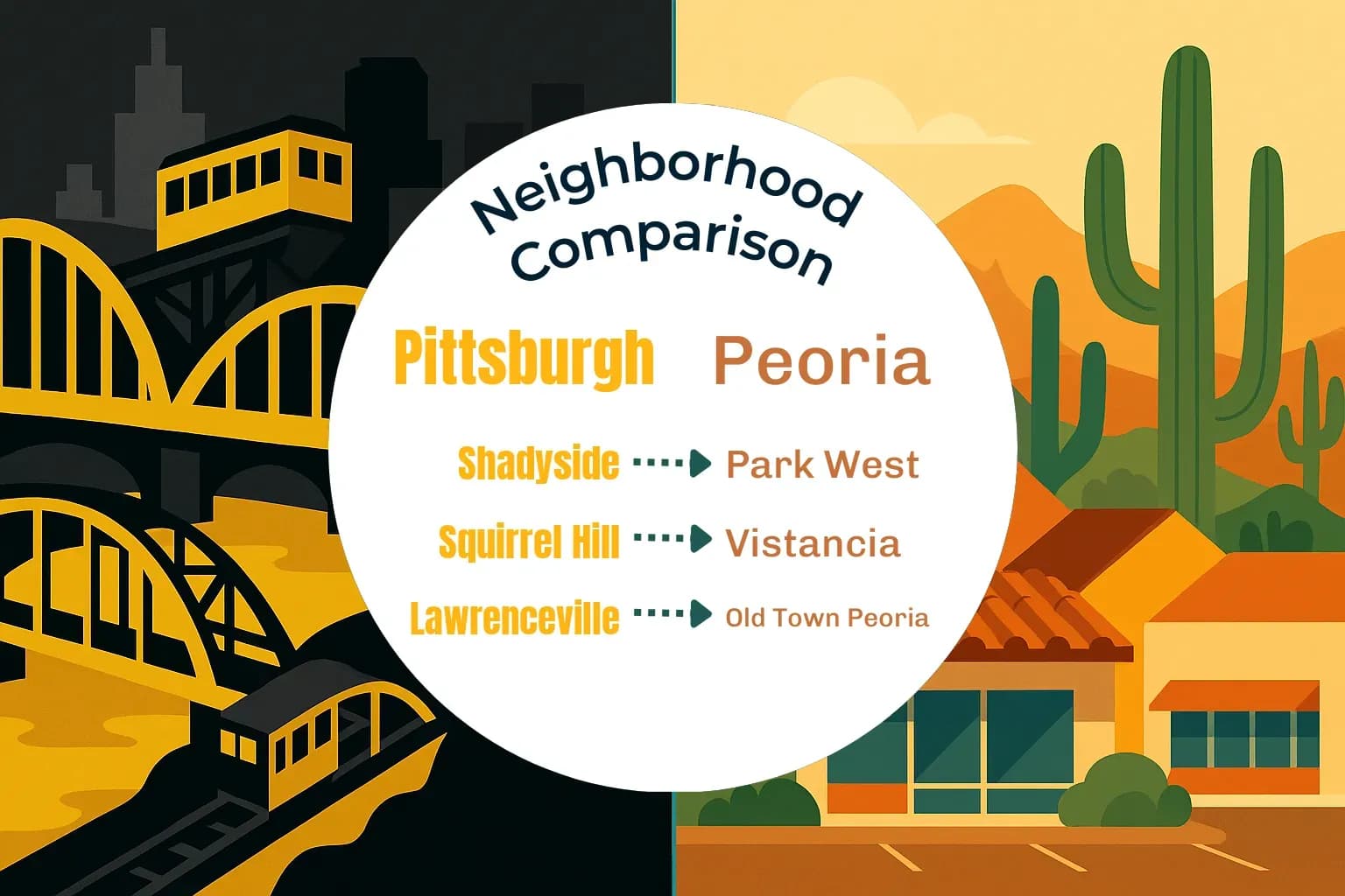 Pittsburgh vs Peoria Neighborhood Comparison