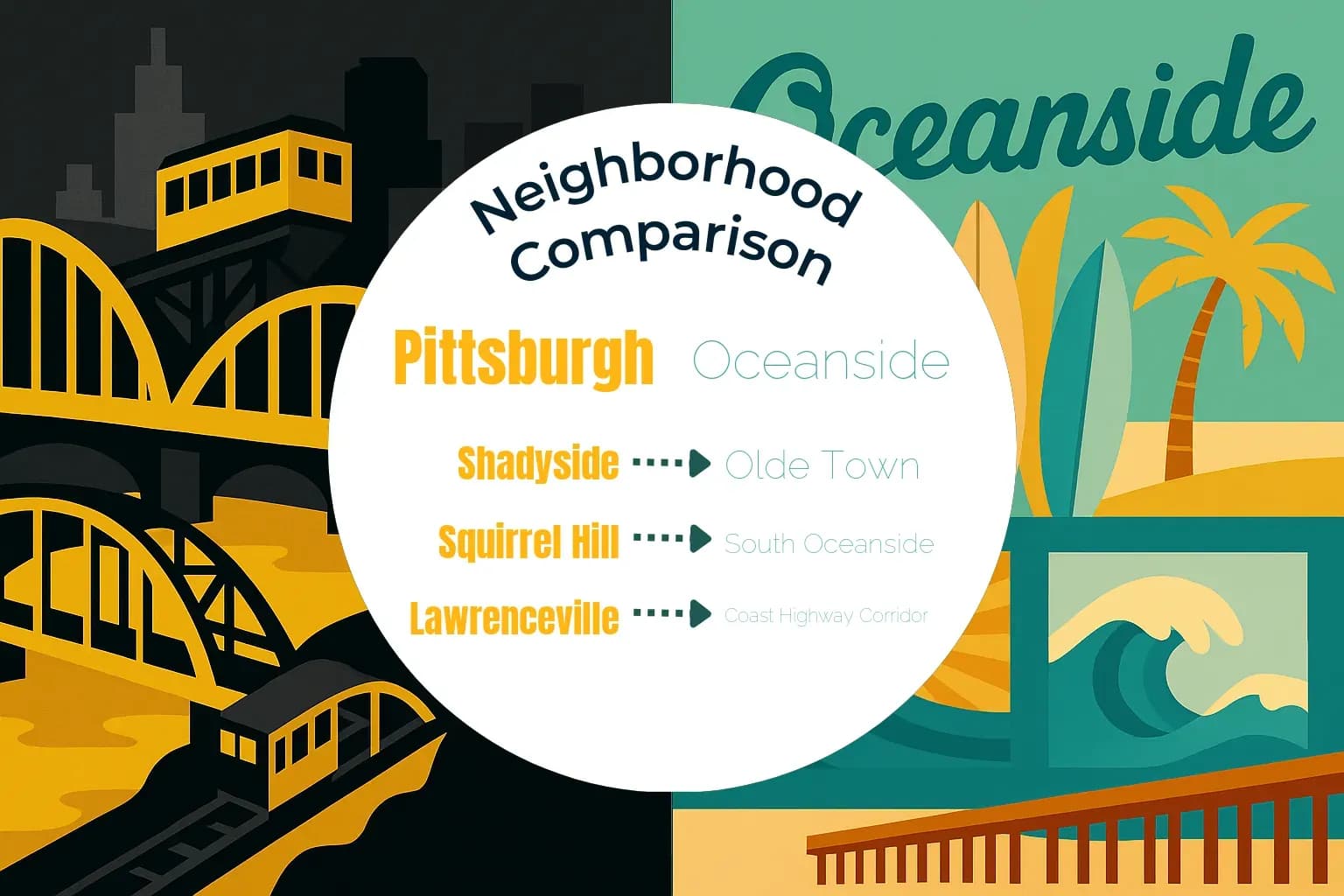 Pittsburgh vs Oceanside Neighborhood Comparison