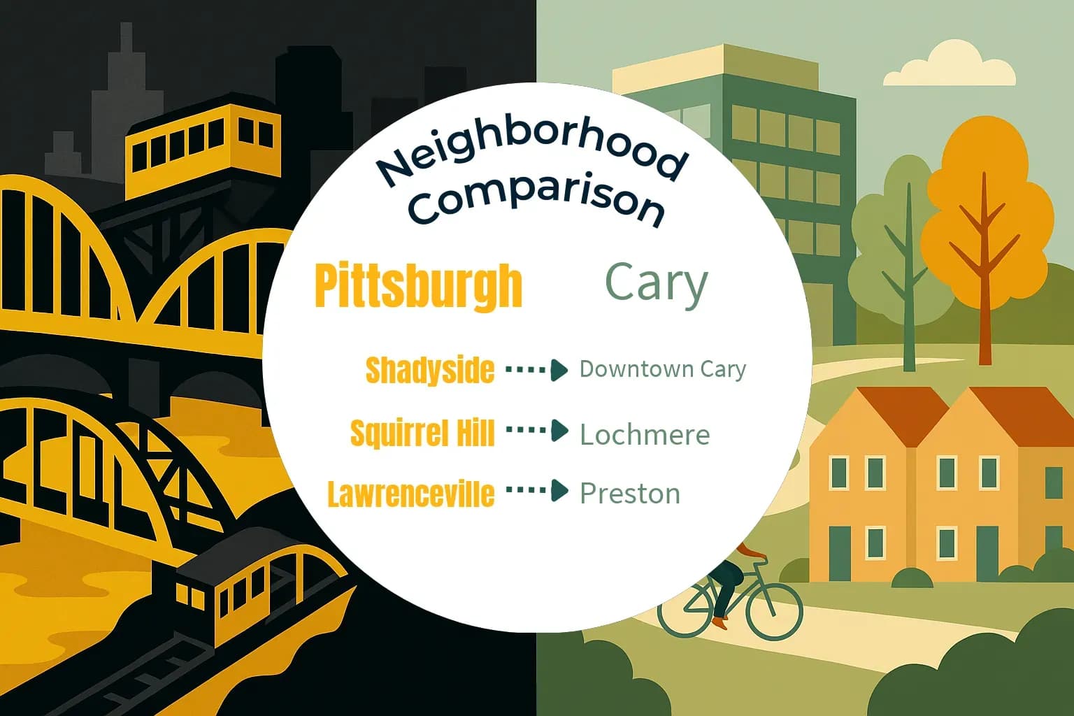 Pittsburgh vs Cary Neighborhood Comparison