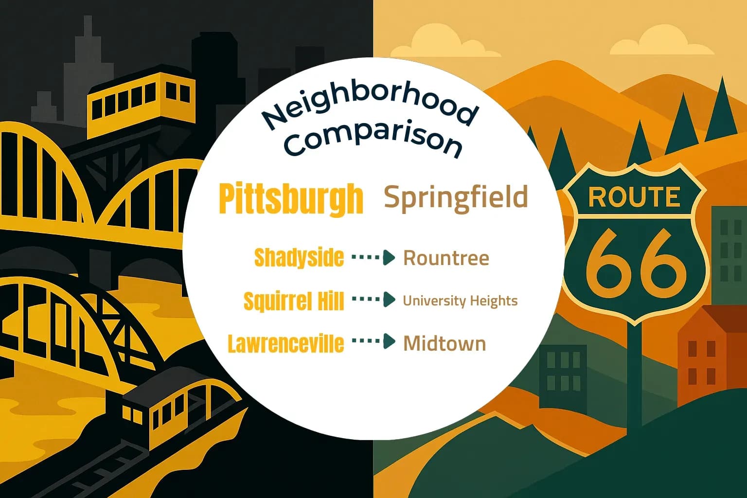 Pittsburgh vs Springfield Neighborhood Comparison