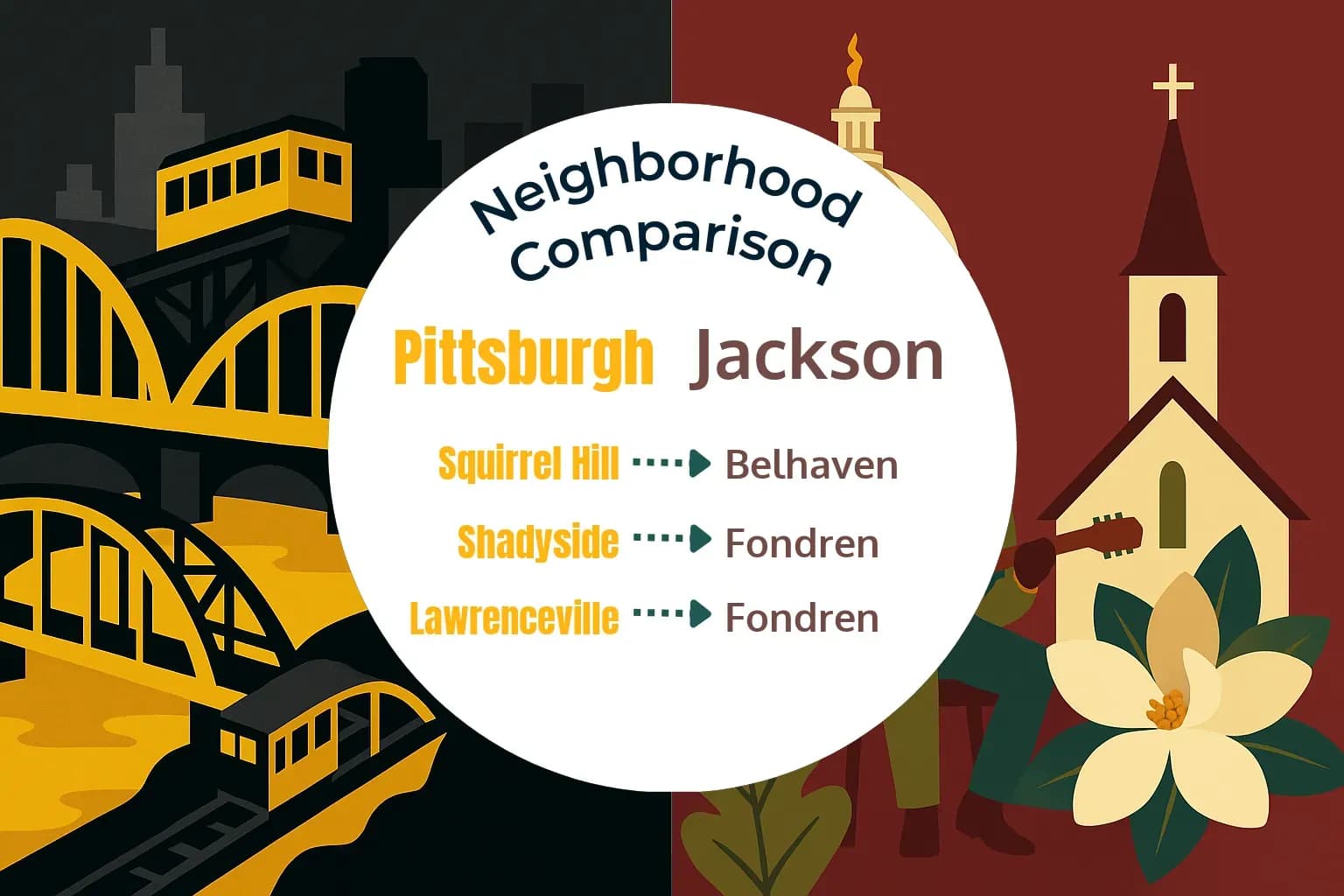 Pittsburgh vs Jackson Neighborhood Comparison