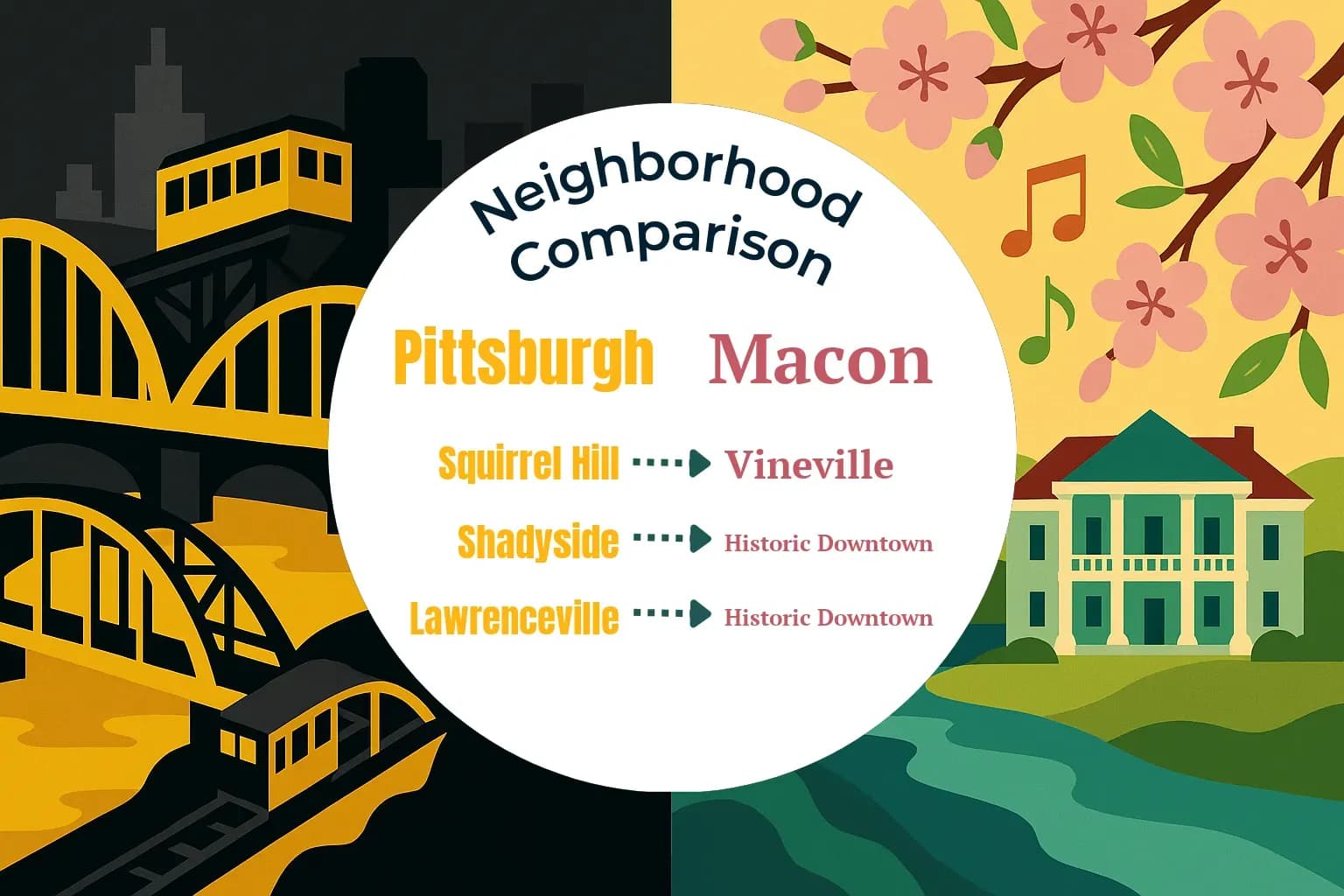 Pittsburgh vs Macon Neighborhood Comparison