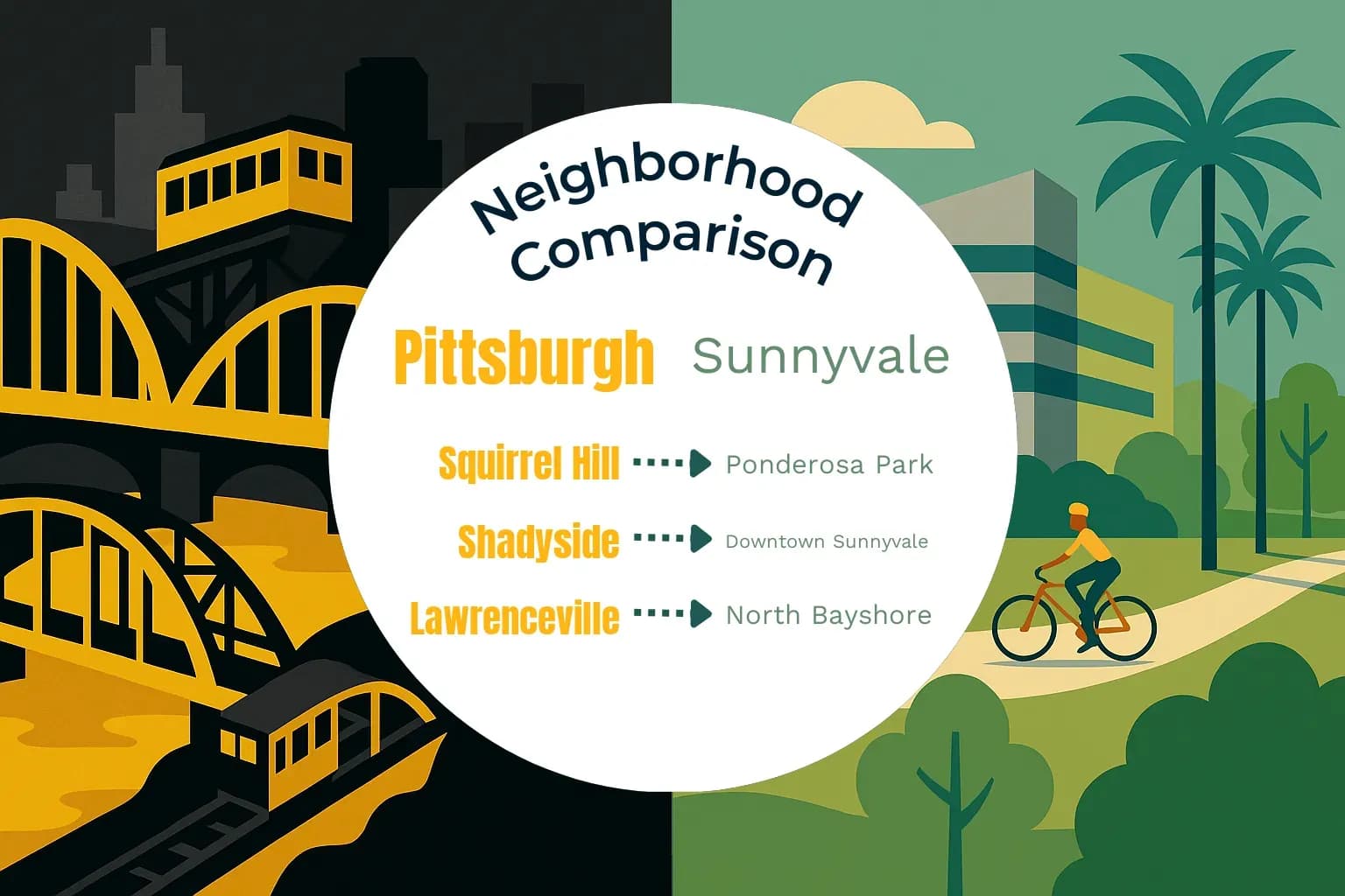 Pittsburgh vs Sunnyvale Neighborhood Comparison