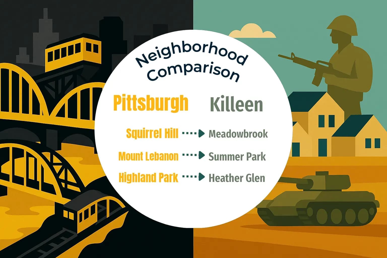 Pittsburgh vs Killeen Neighborhood Comparison