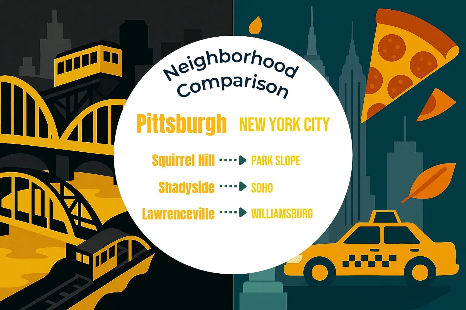 Pittsburgh vs New York City Neighborhood Comparison